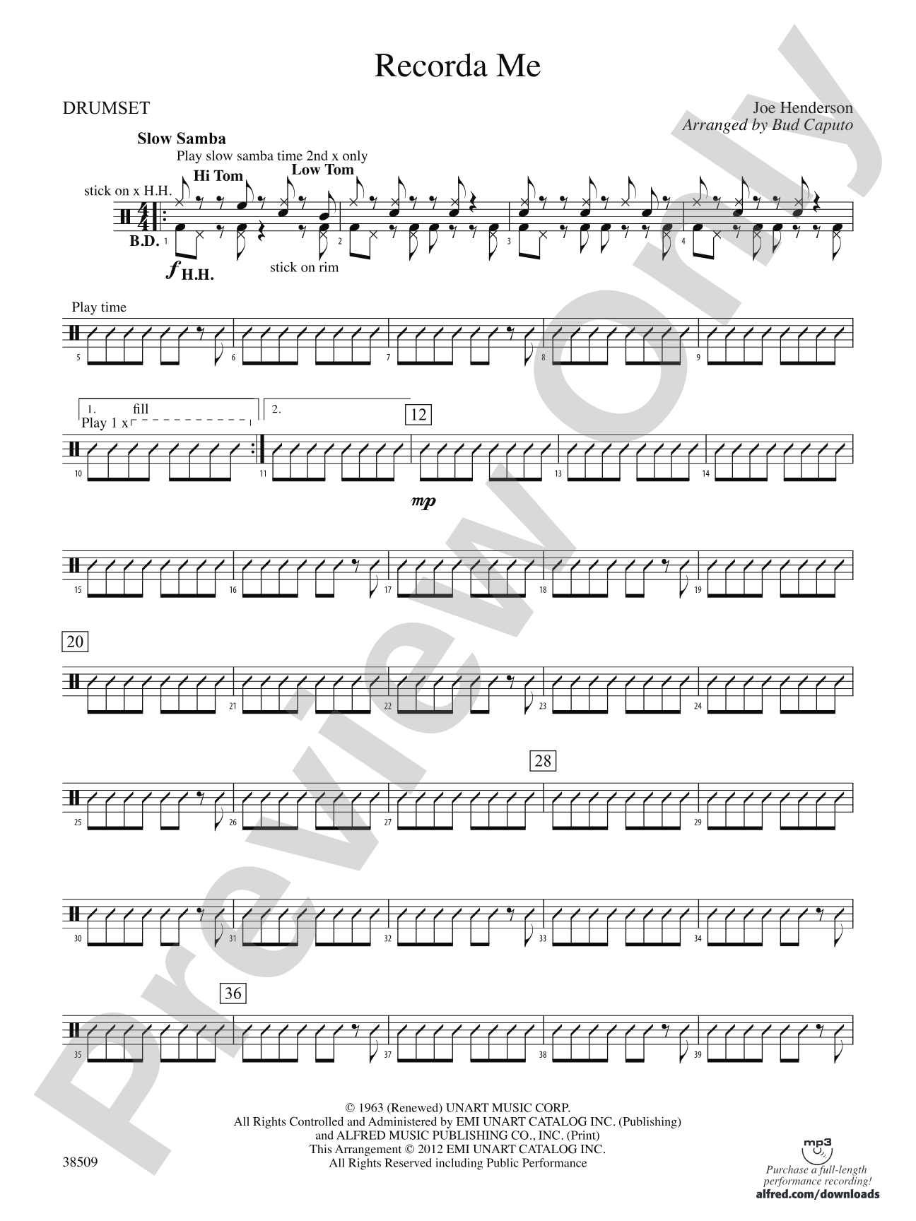 Recorda Me: Drums