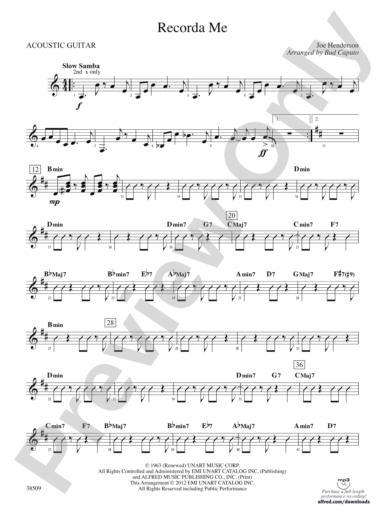 Recorda Me: Guitar