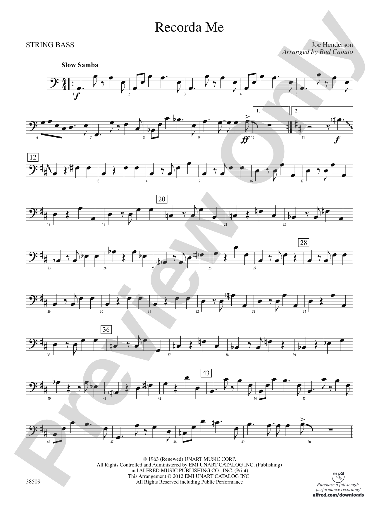 Recorda Me: String Bass