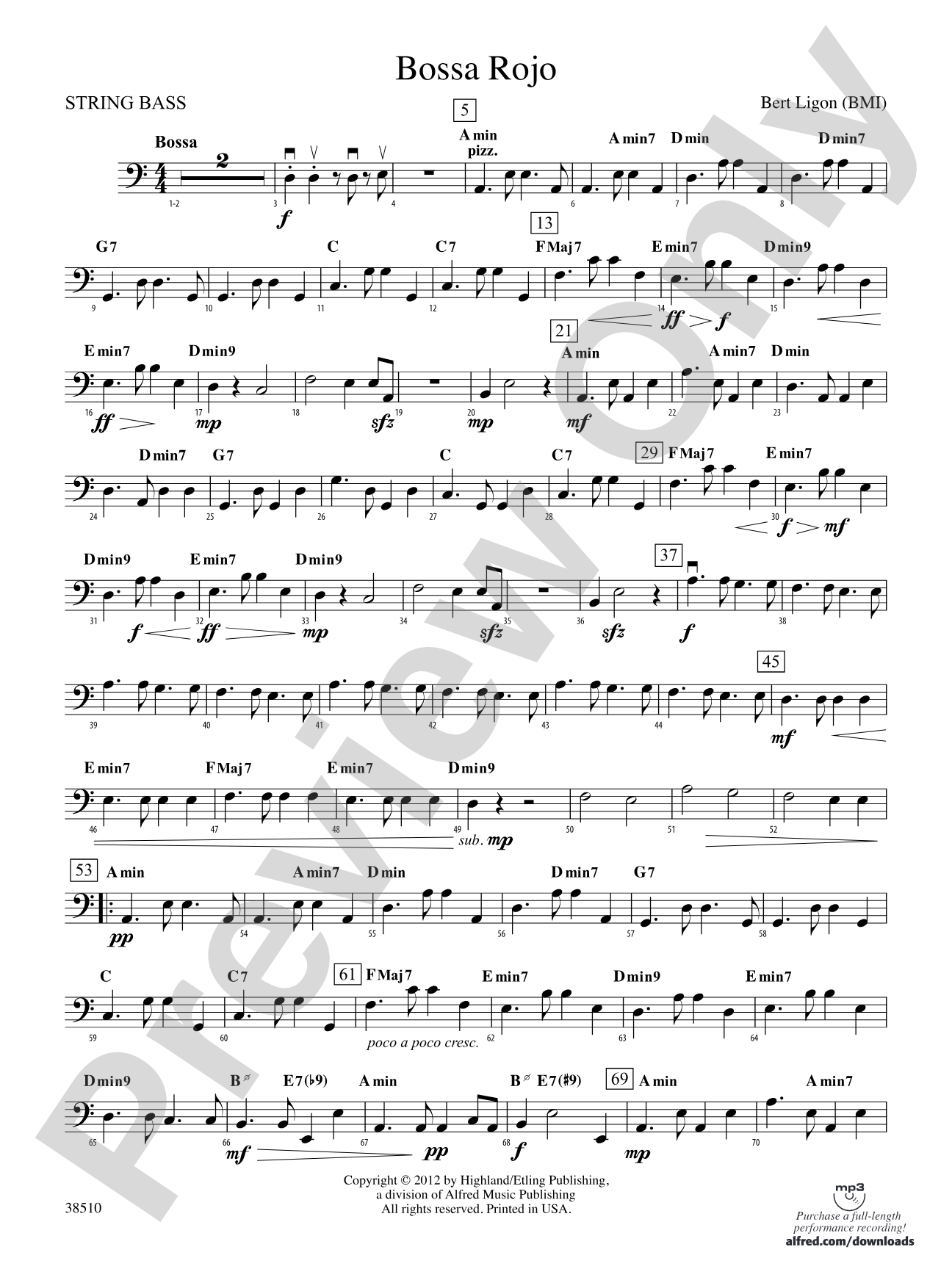 Bossa Rojo: String Bass