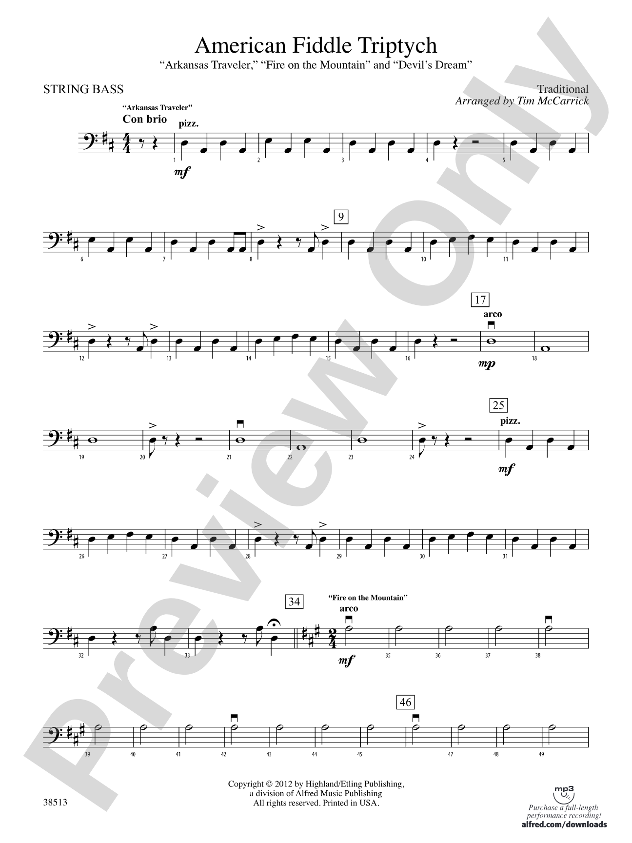 American Fiddle Triptych: String Bass