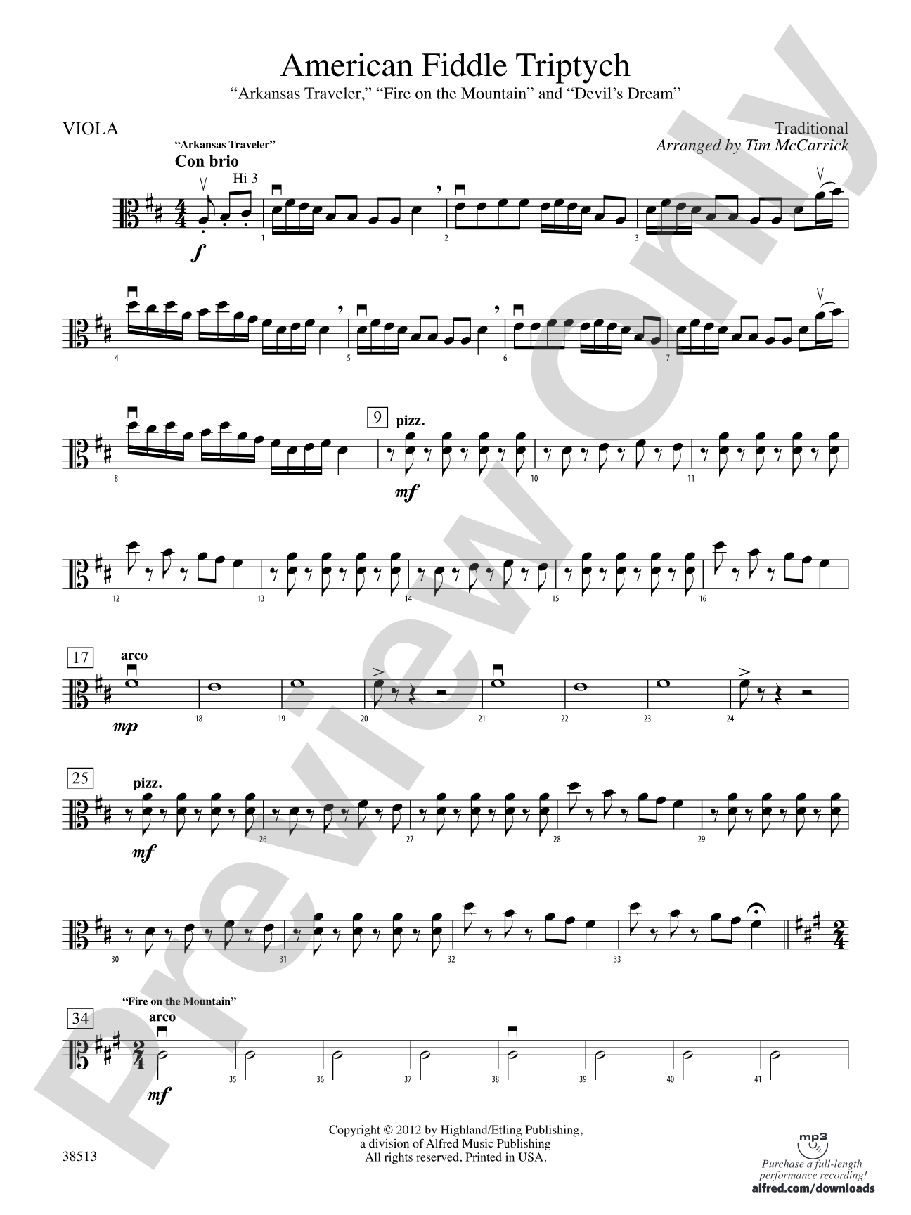 American Fiddle Triptych: Viola