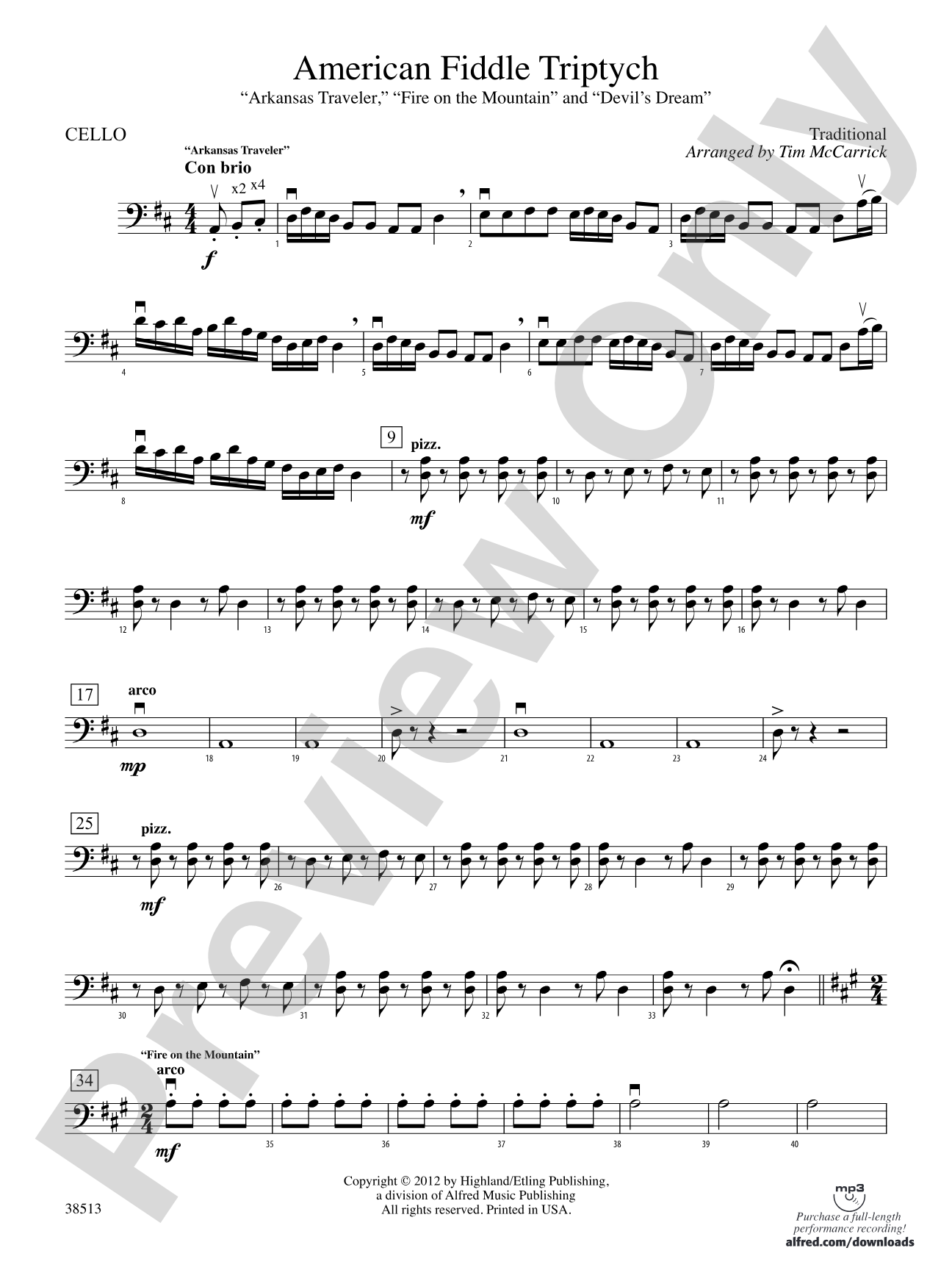 American Fiddle Triptych: Cello