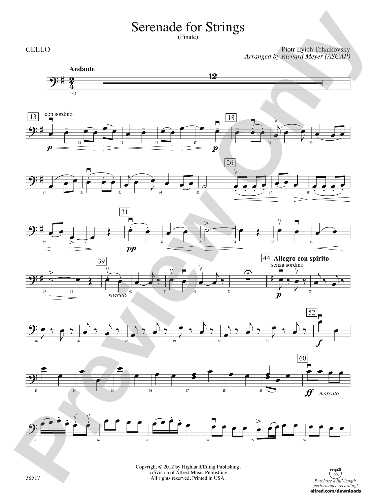 Serenade for Strings: Cello