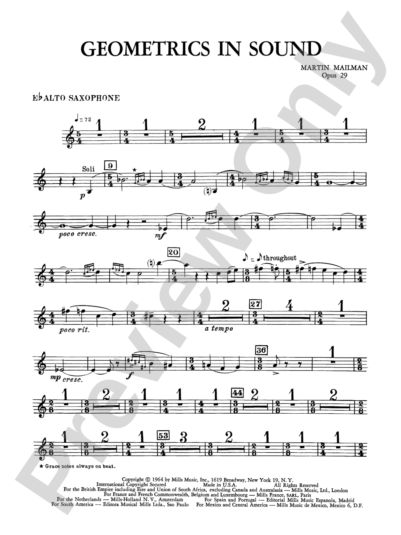 Geometrics in Sound, Op. 29: E-flat Alto Saxophone