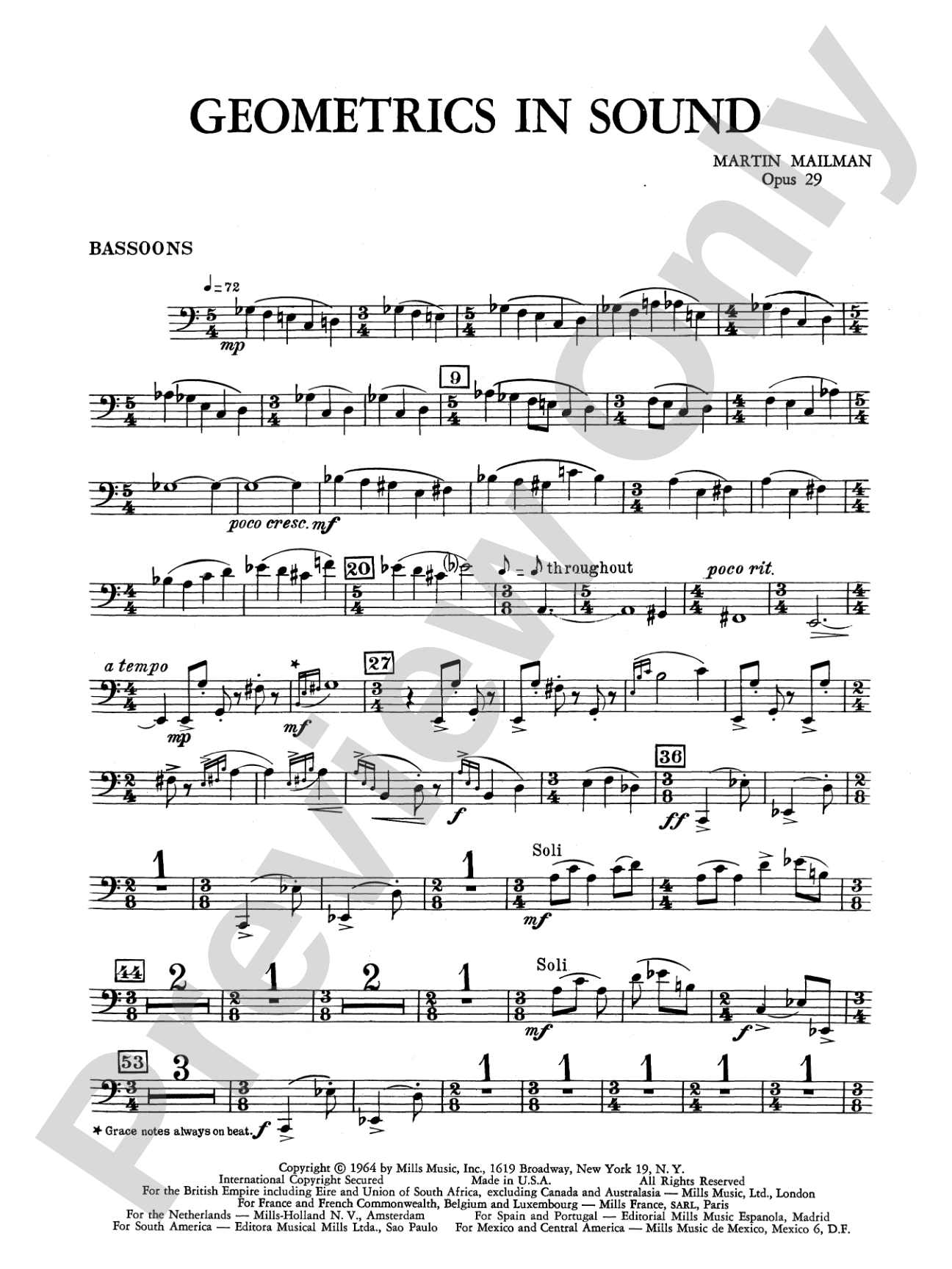 Geometrics in Sound, Op. 29: Bassoon