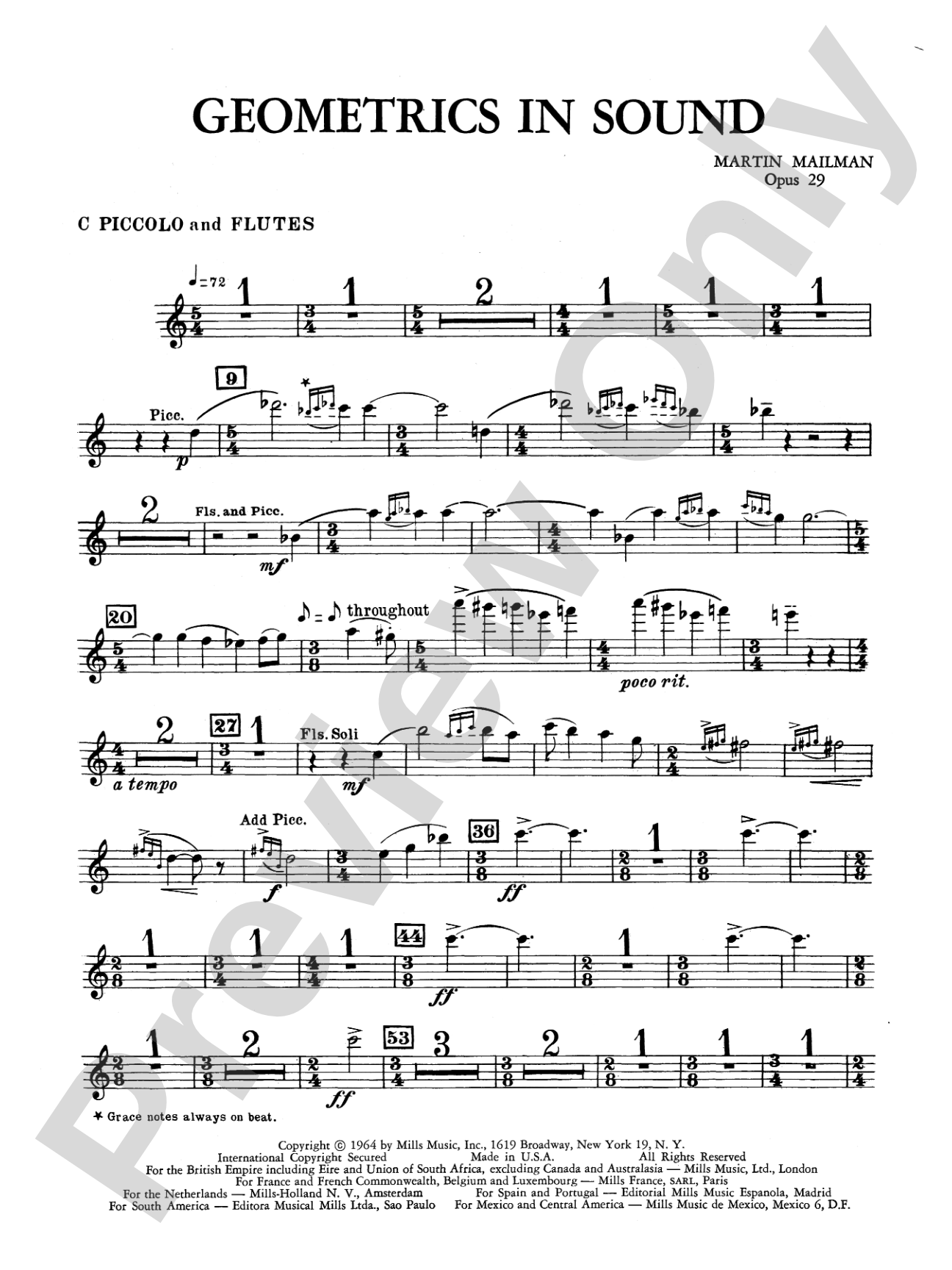 Geometrics in Sound, Op. 29: Flute