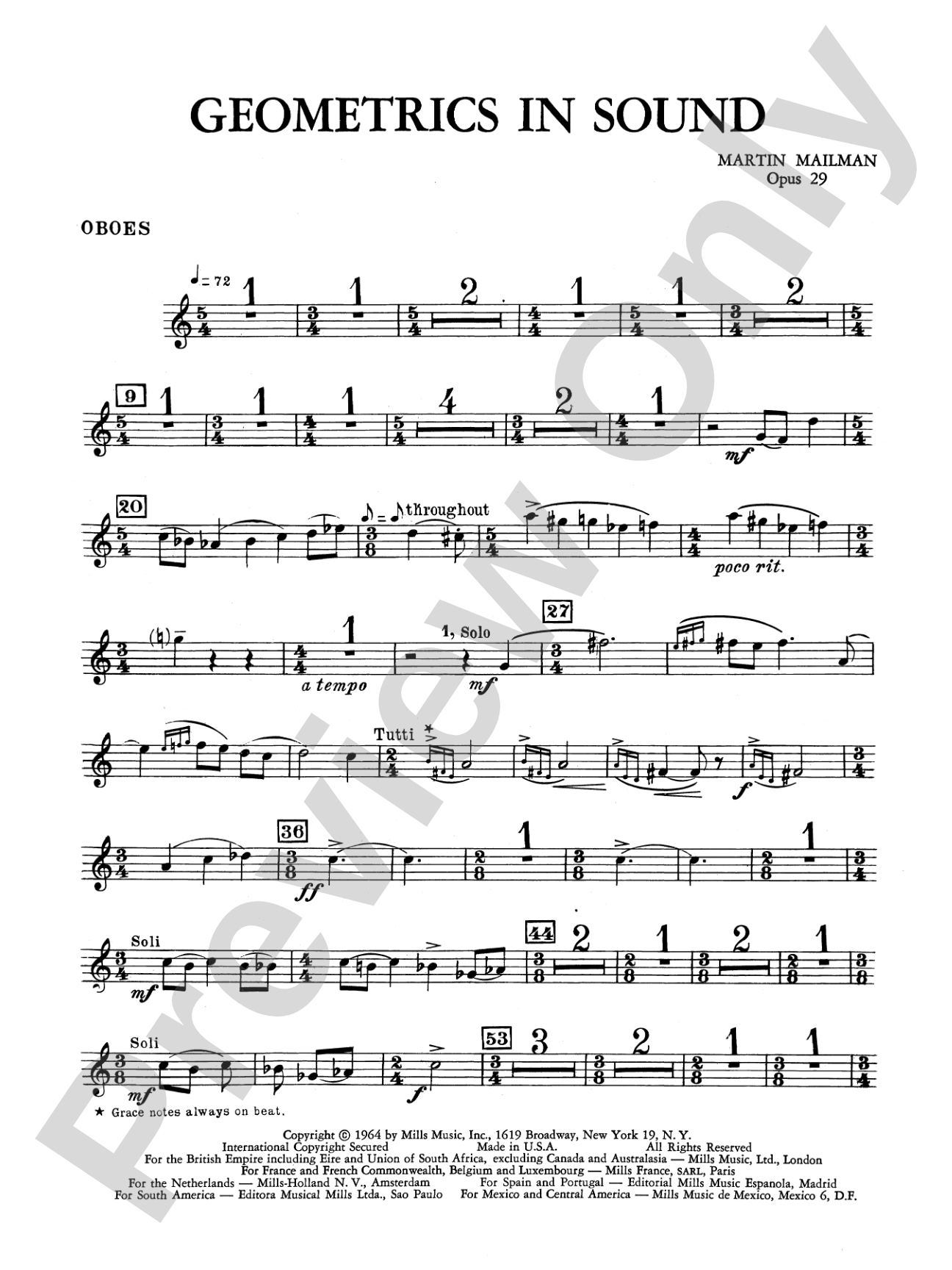 Geometrics in Sound, Op. 29: Oboe
