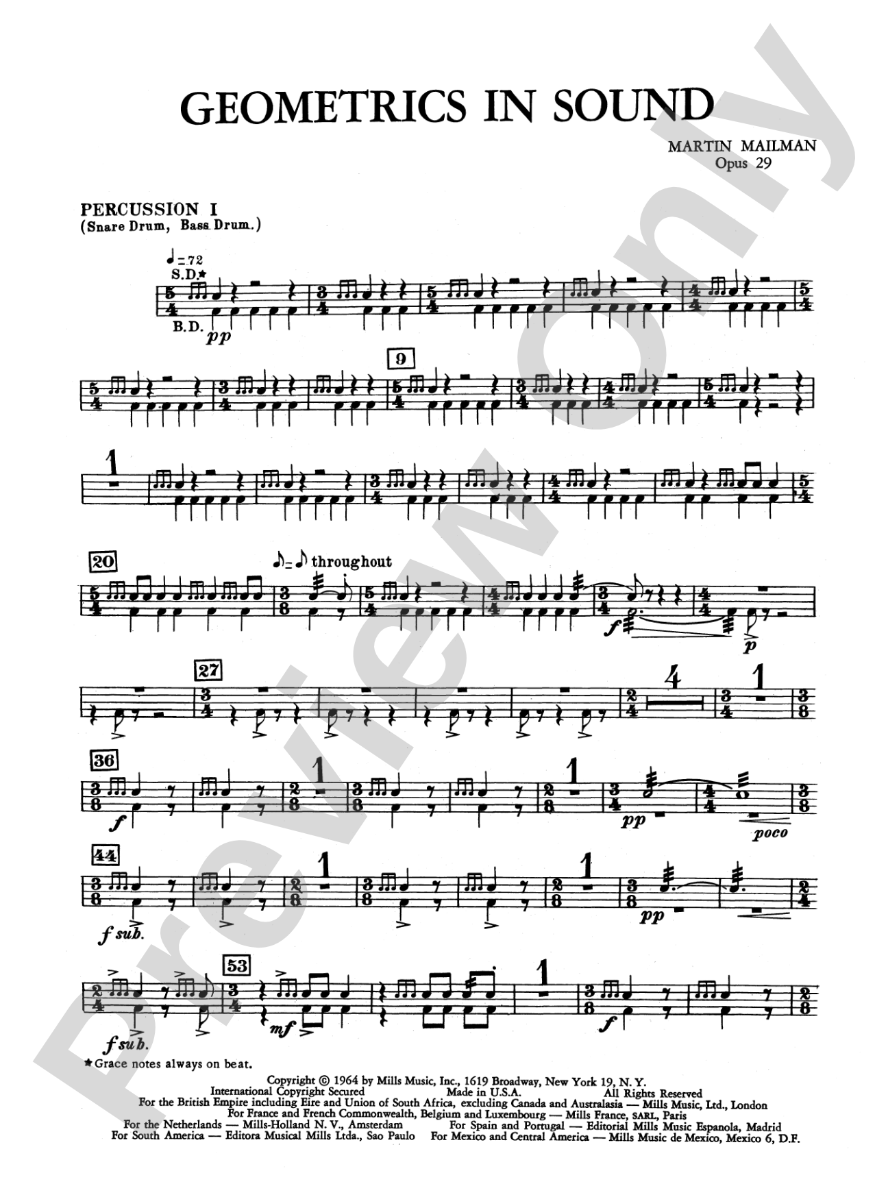 Geometrics in Sound, Op. 29: 1st Percussion