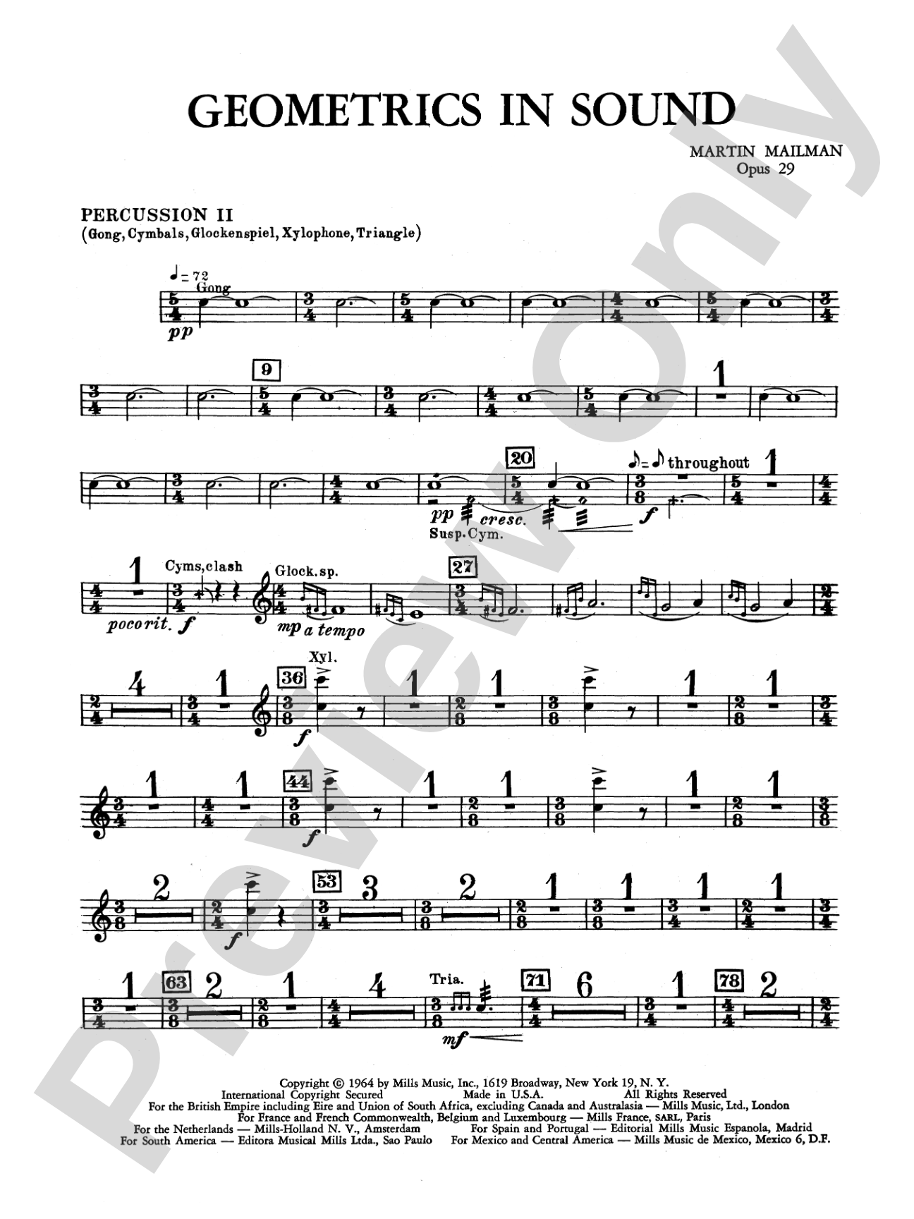 Geometrics in Sound, Op. 29: 2nd Percussion