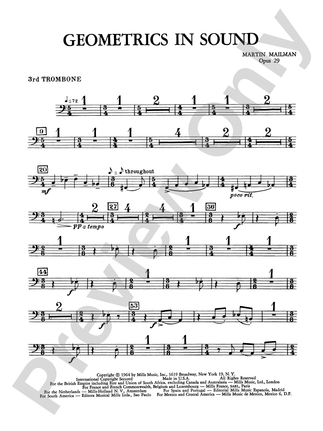 Geometrics in Sound, Op. 29: 3rd Trombone