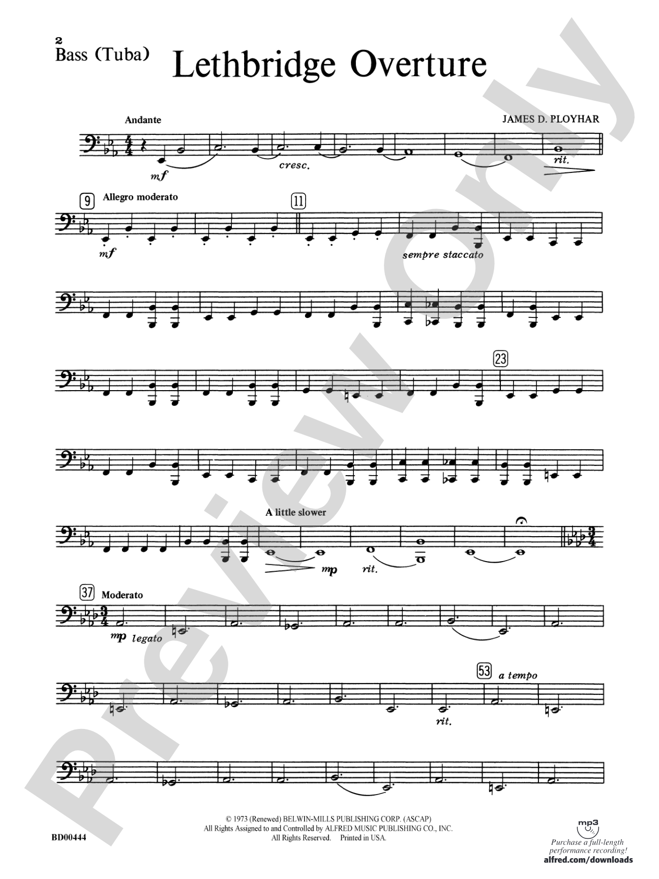 Lethbridge Overture: Tuba
