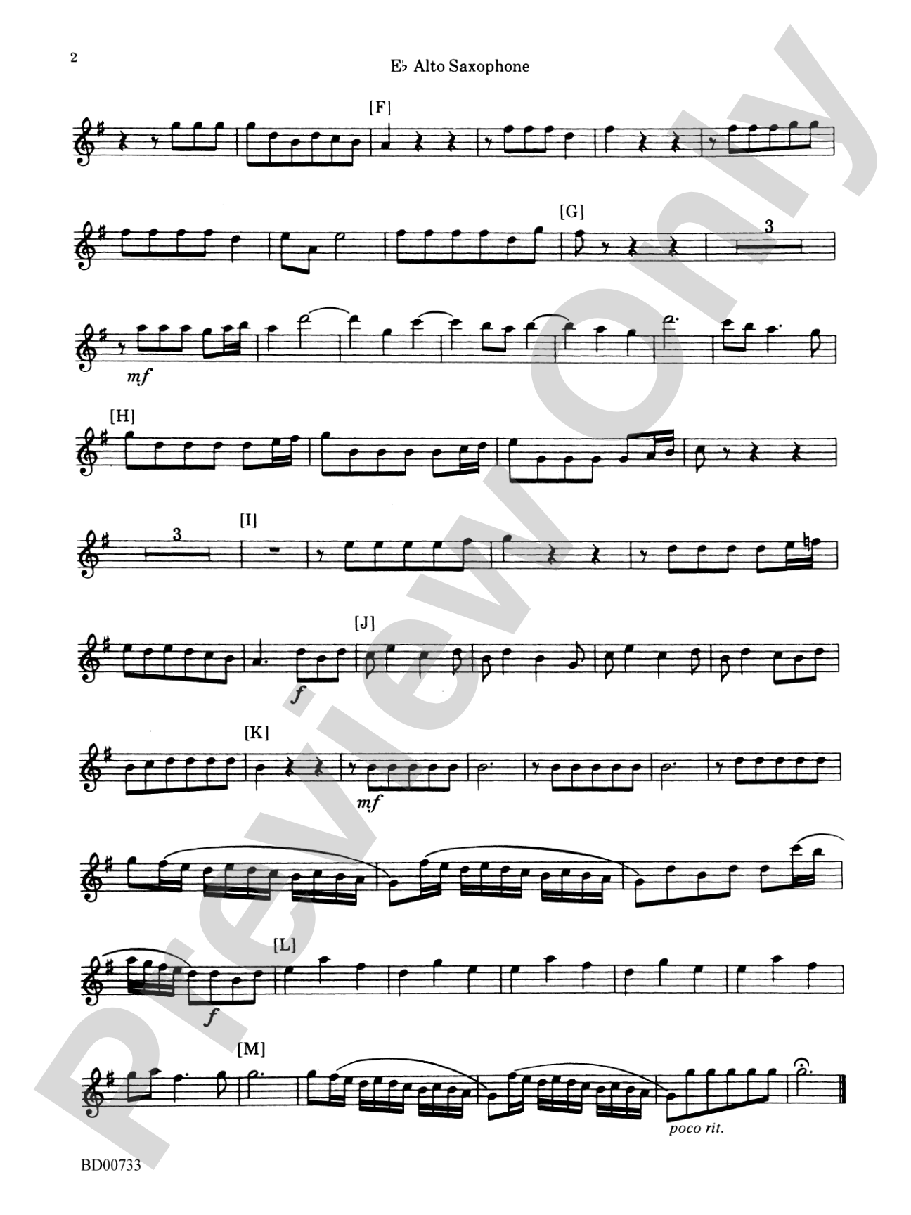 Water Music Suite: E-flat Alto Saxophone
