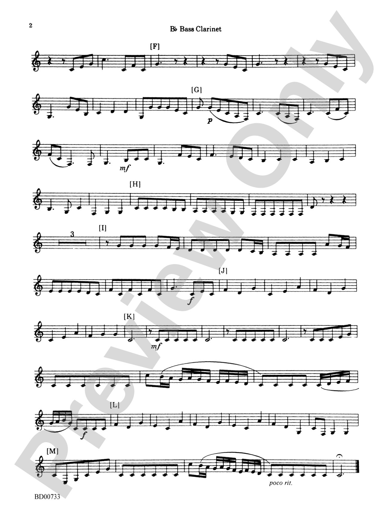 Water Music Suite: B-flat Bass Clarinet