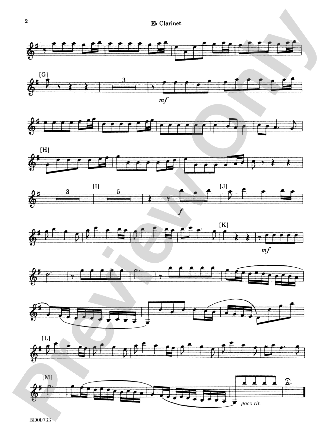Water Music Suite: E-flat Soprano Clarinet