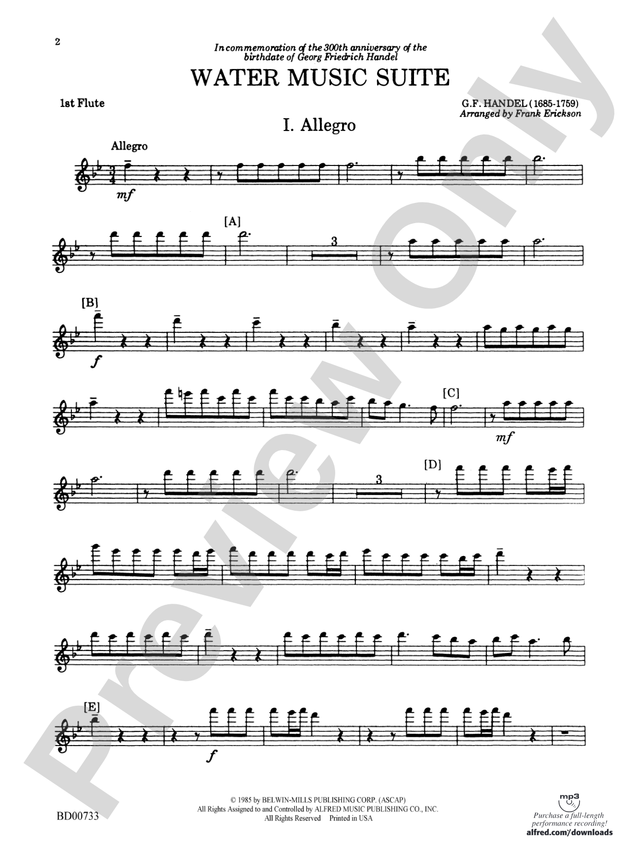 Water Music Suite: Flute