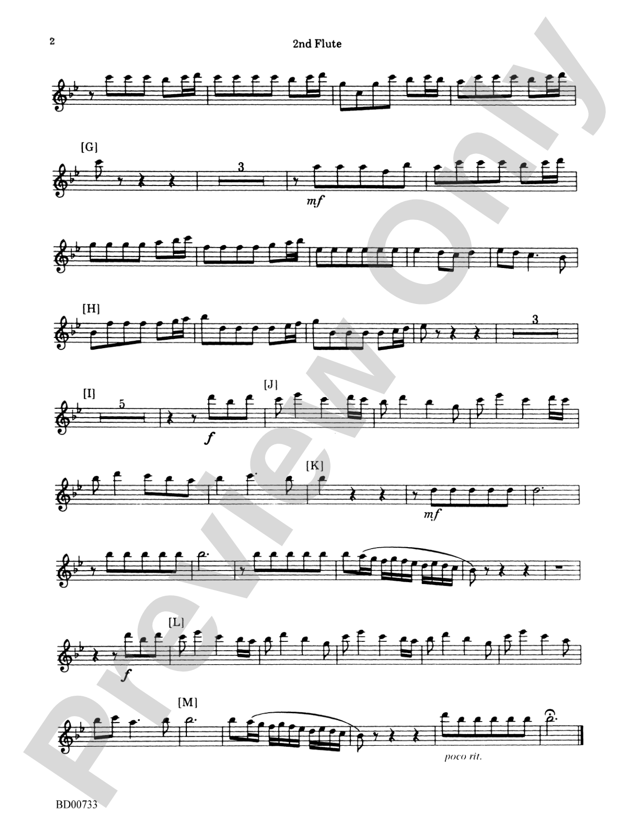 Water Music Suite: 2nd Flute