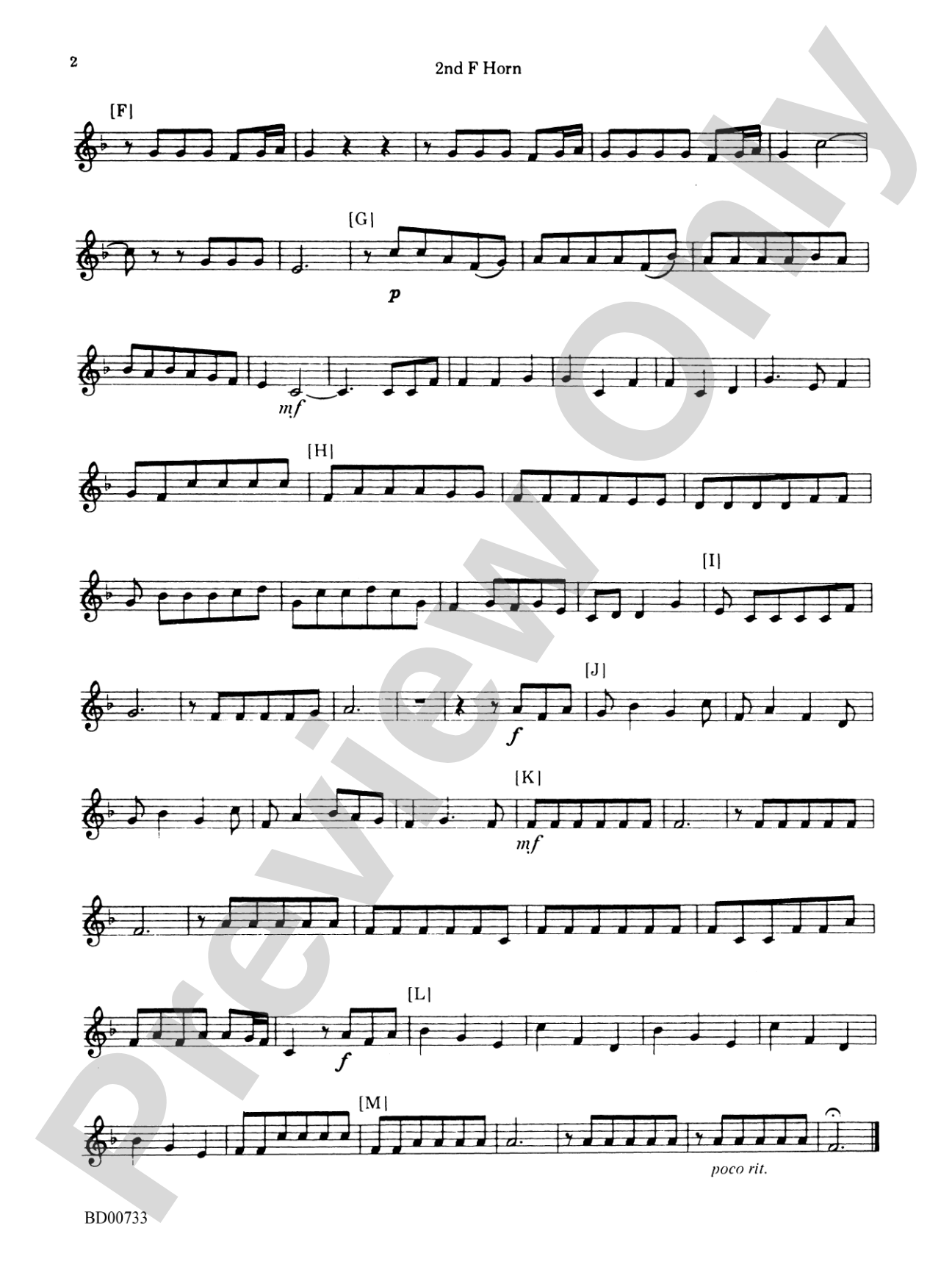 Water Music Suite: 2nd F Horn