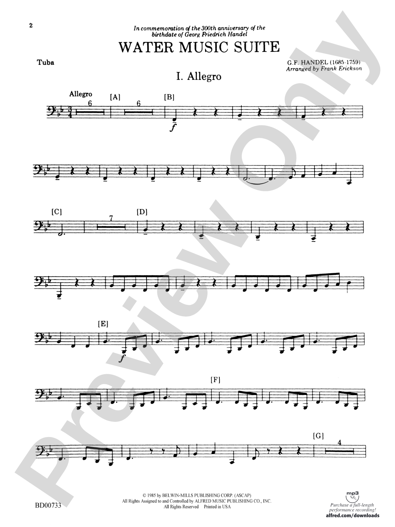 Water Music Suite: Tuba