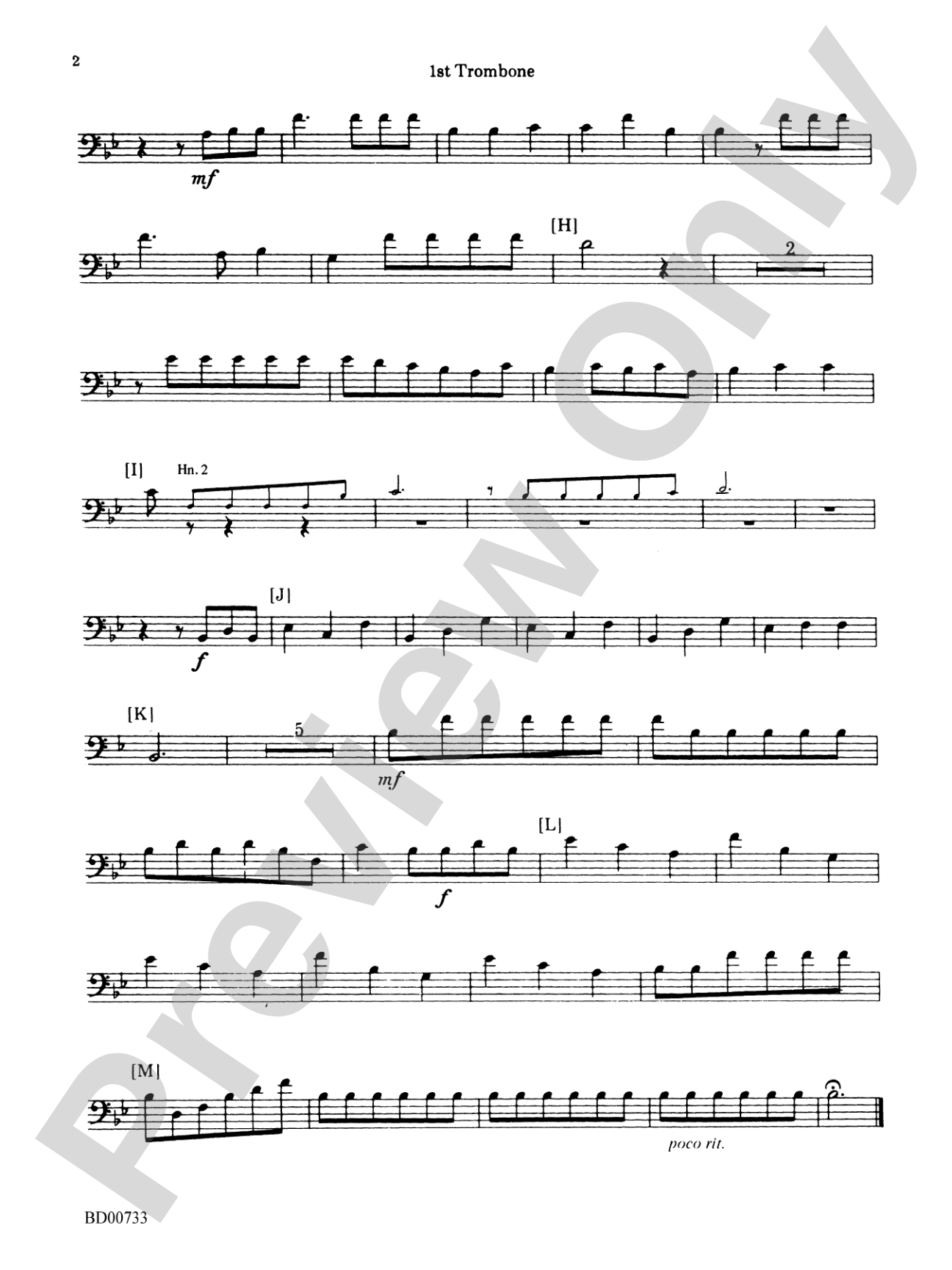 Water Music Suite: 1st Trombone