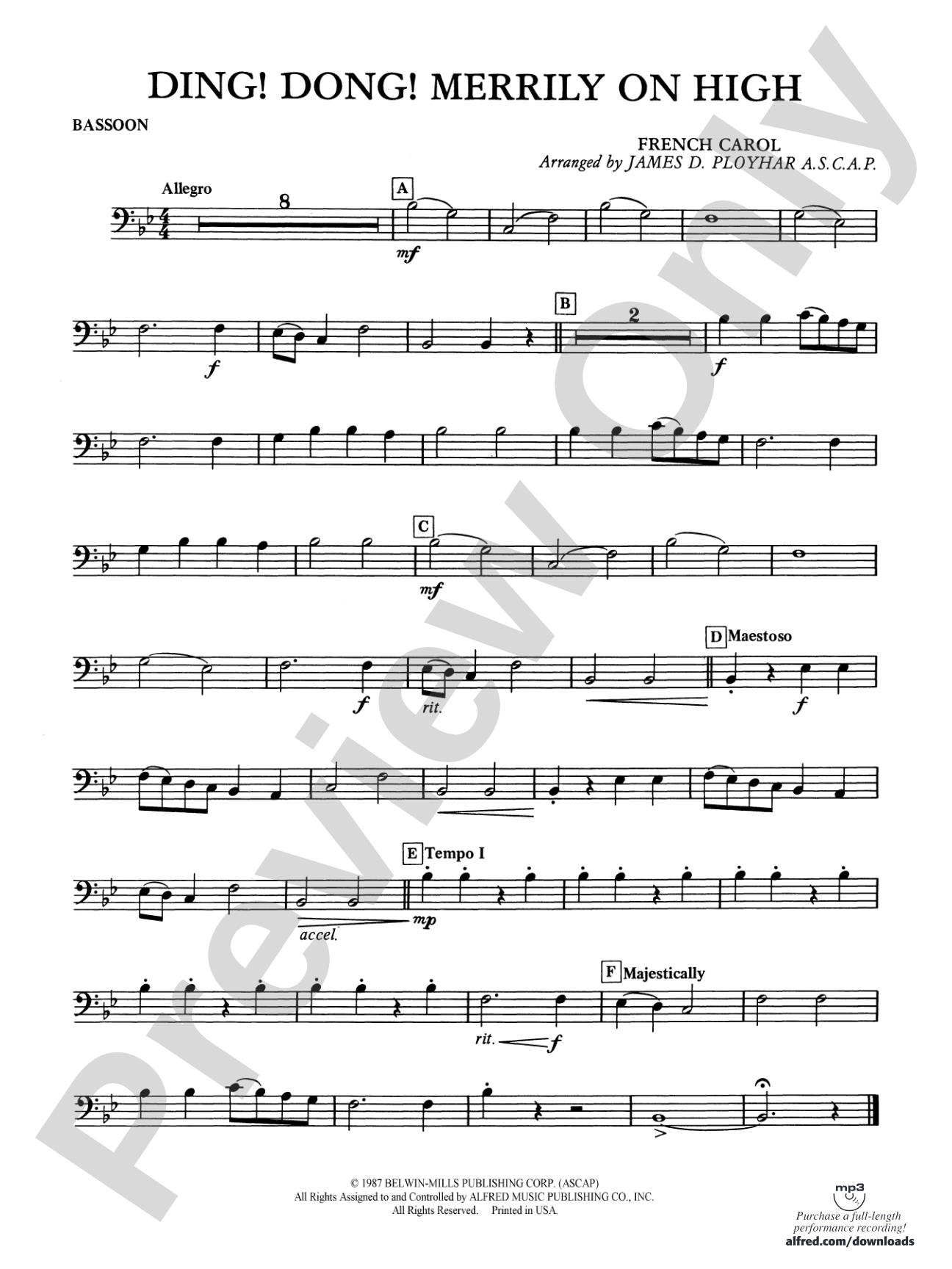Ding! Dong! Merrily on High: Bassoon