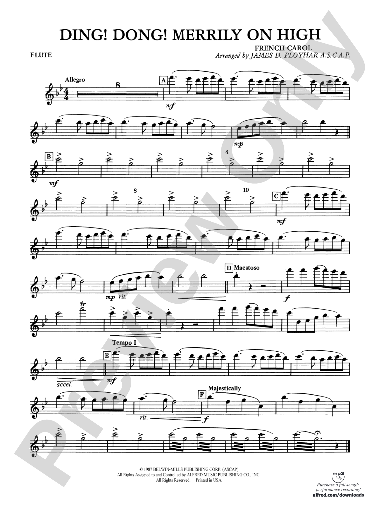 Ding! Dong! Merrily on High: Flute