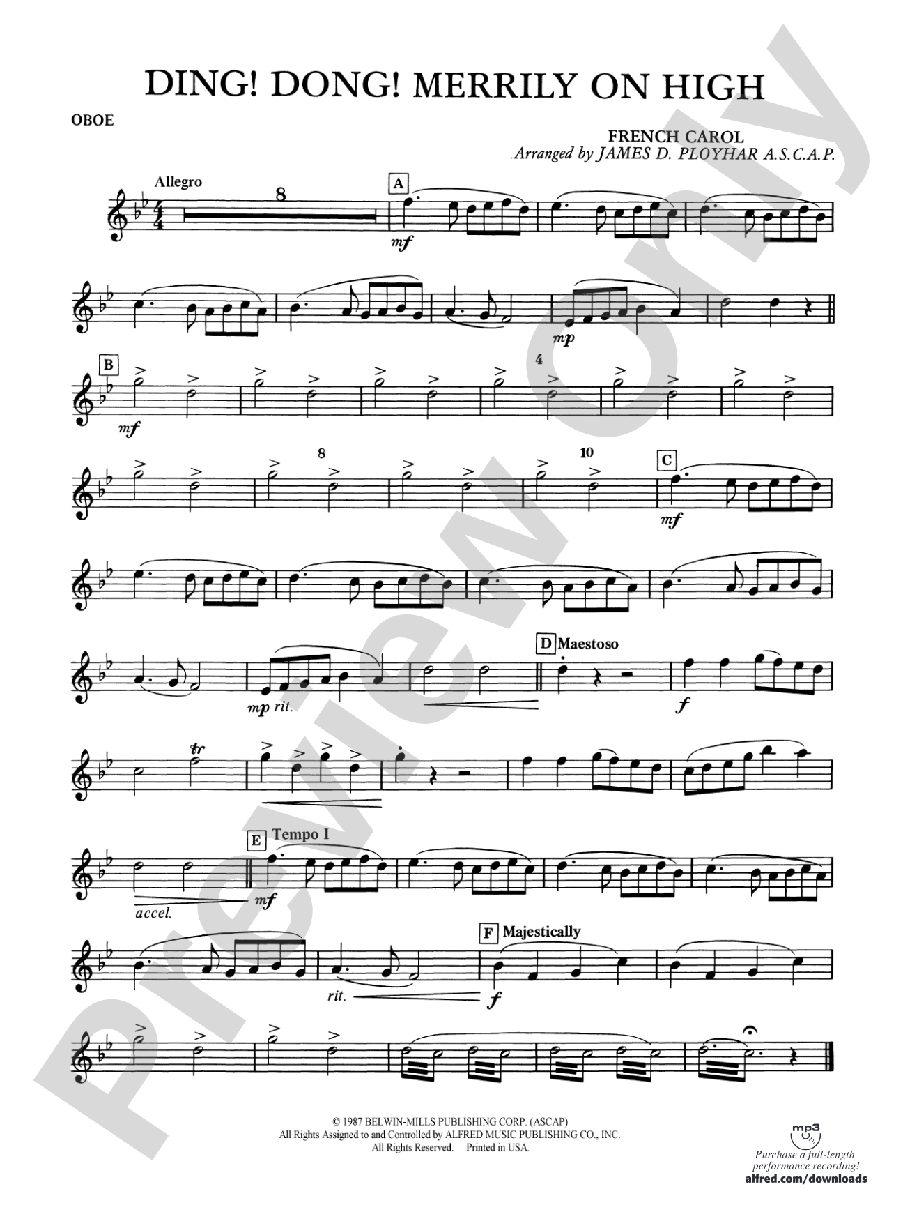 Ding! Dong! Merrily on High: Oboe