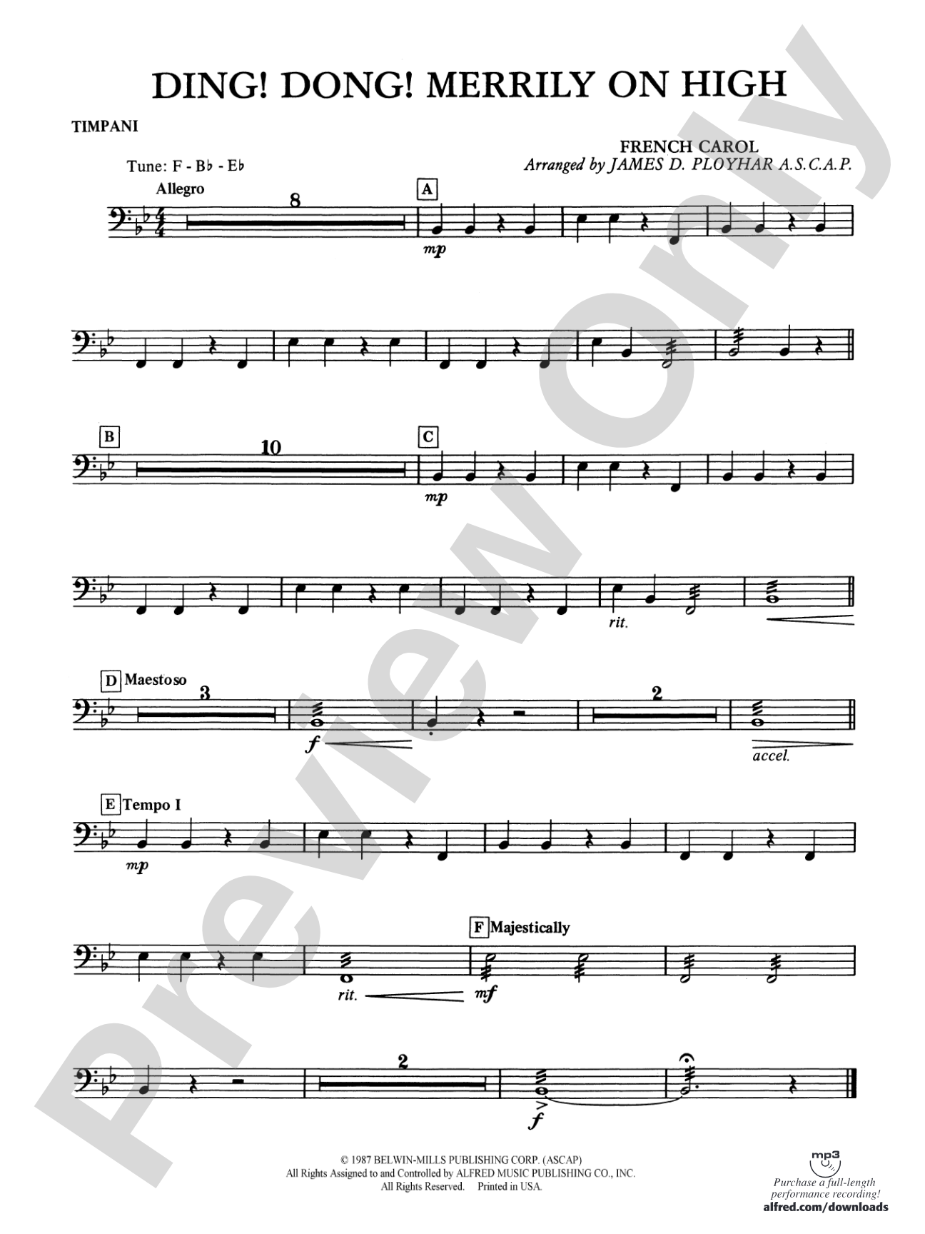 Ding! Dong! Merrily on High: Timpani