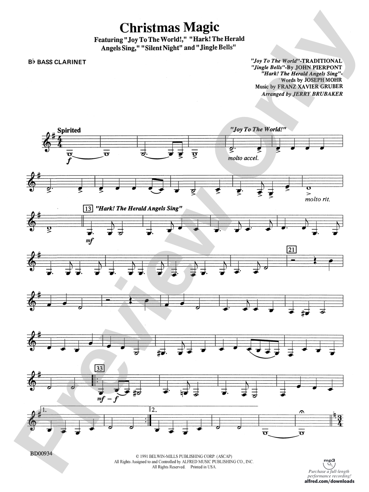 Christmas Magic: B-flat Bass Clarinet