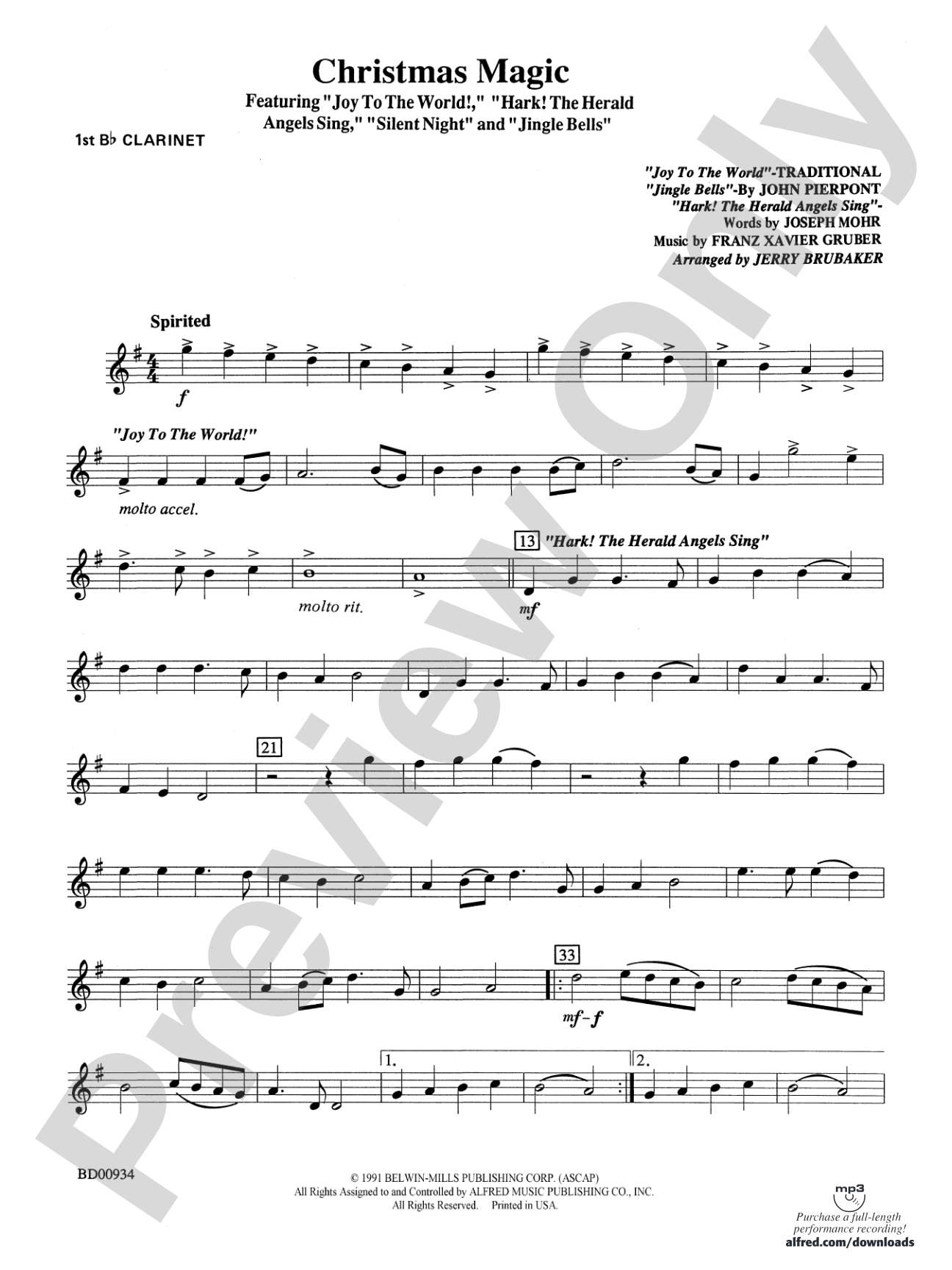 Christmas Magic: 1st B-flat Clarinet