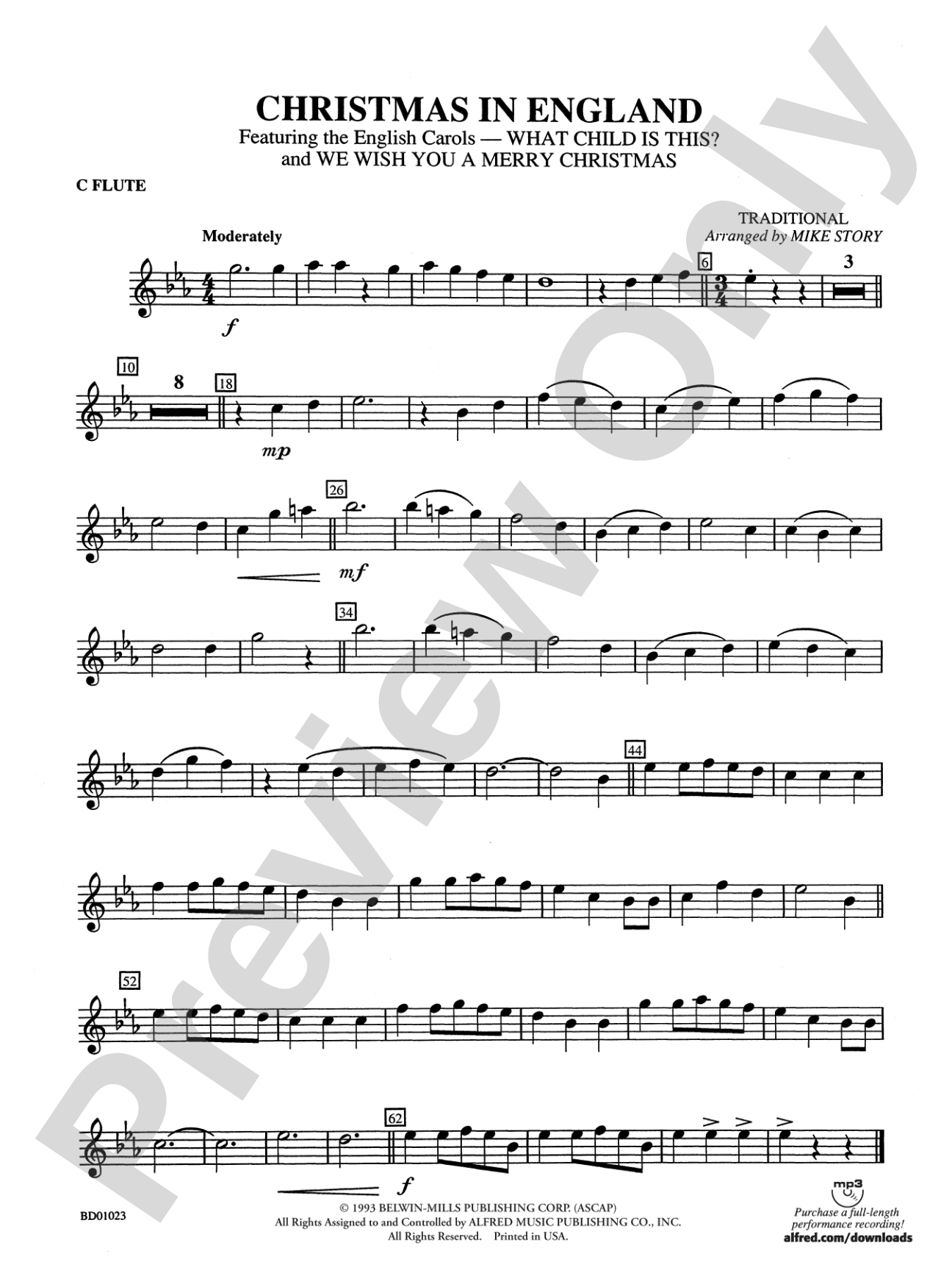 Christmas in England: Flute