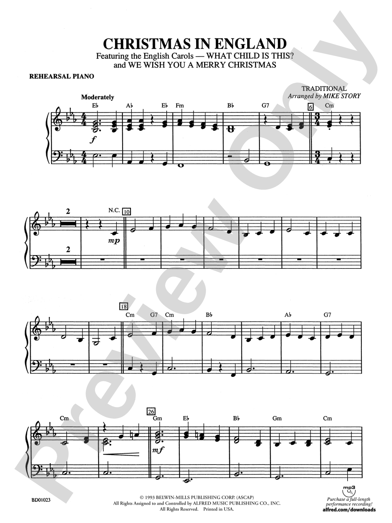 Christmas in England: Piano Accompaniment