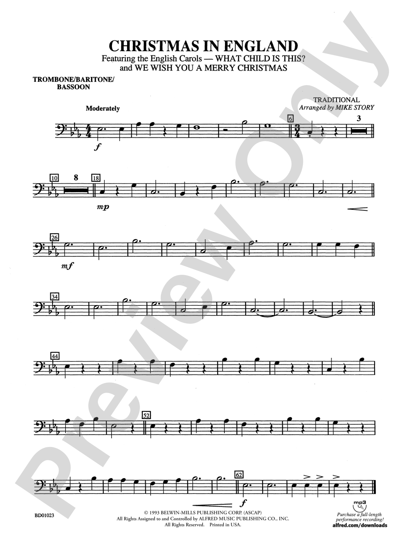 Christmas in England: 1st Trombone