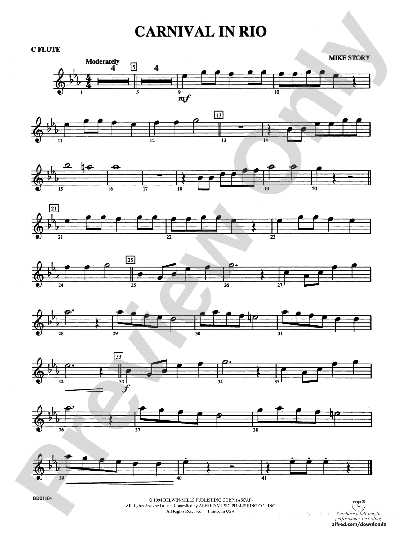 Carnival in Rio: Flute