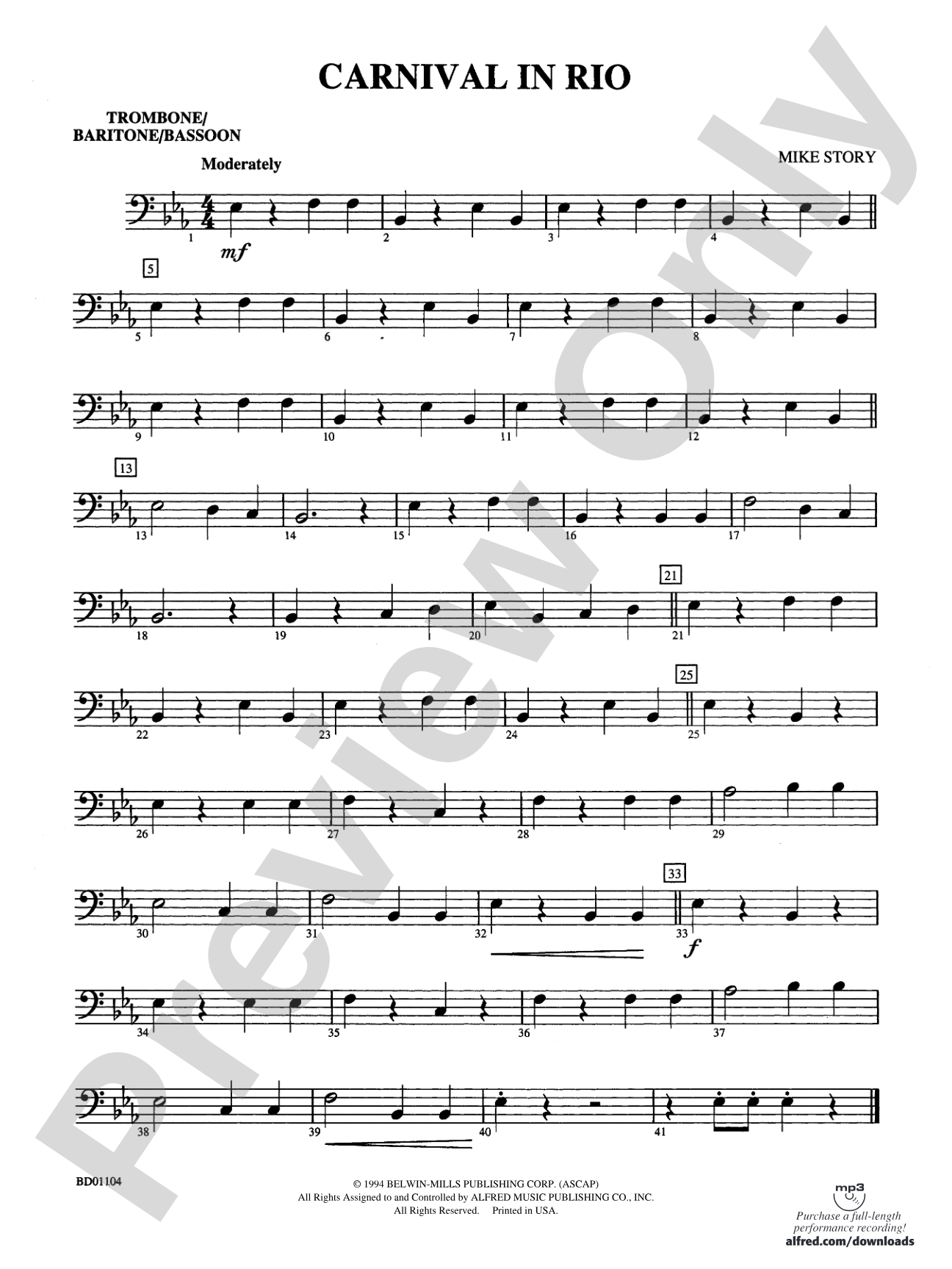 Carnival in Rio: 1st Trombone