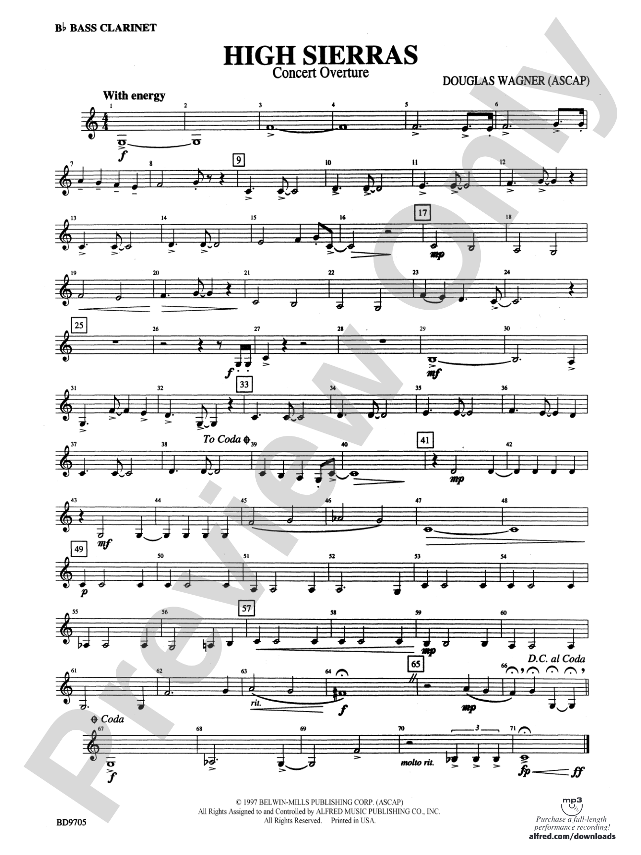 High Sierras: B-flat Bass Clarinet