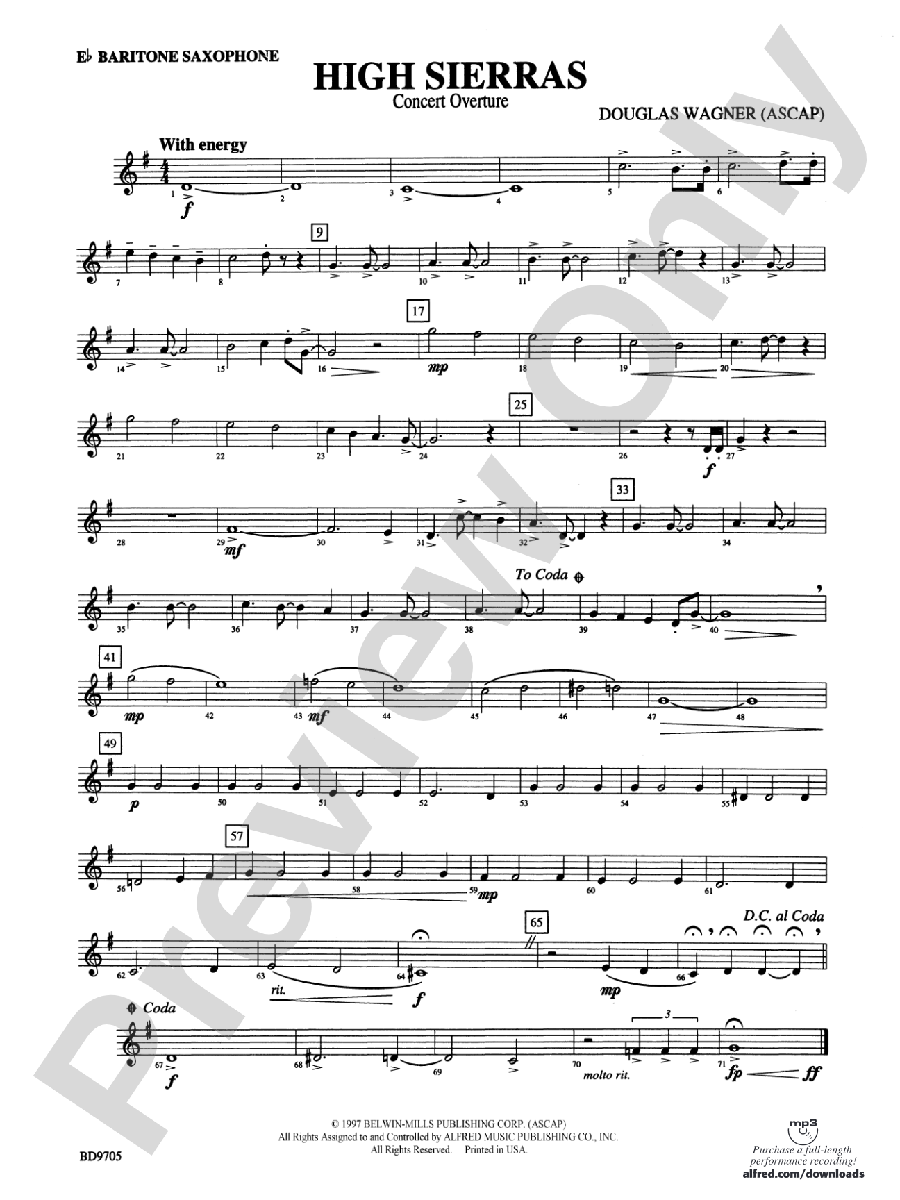 High Sierras: E-flat Baritone Saxophone