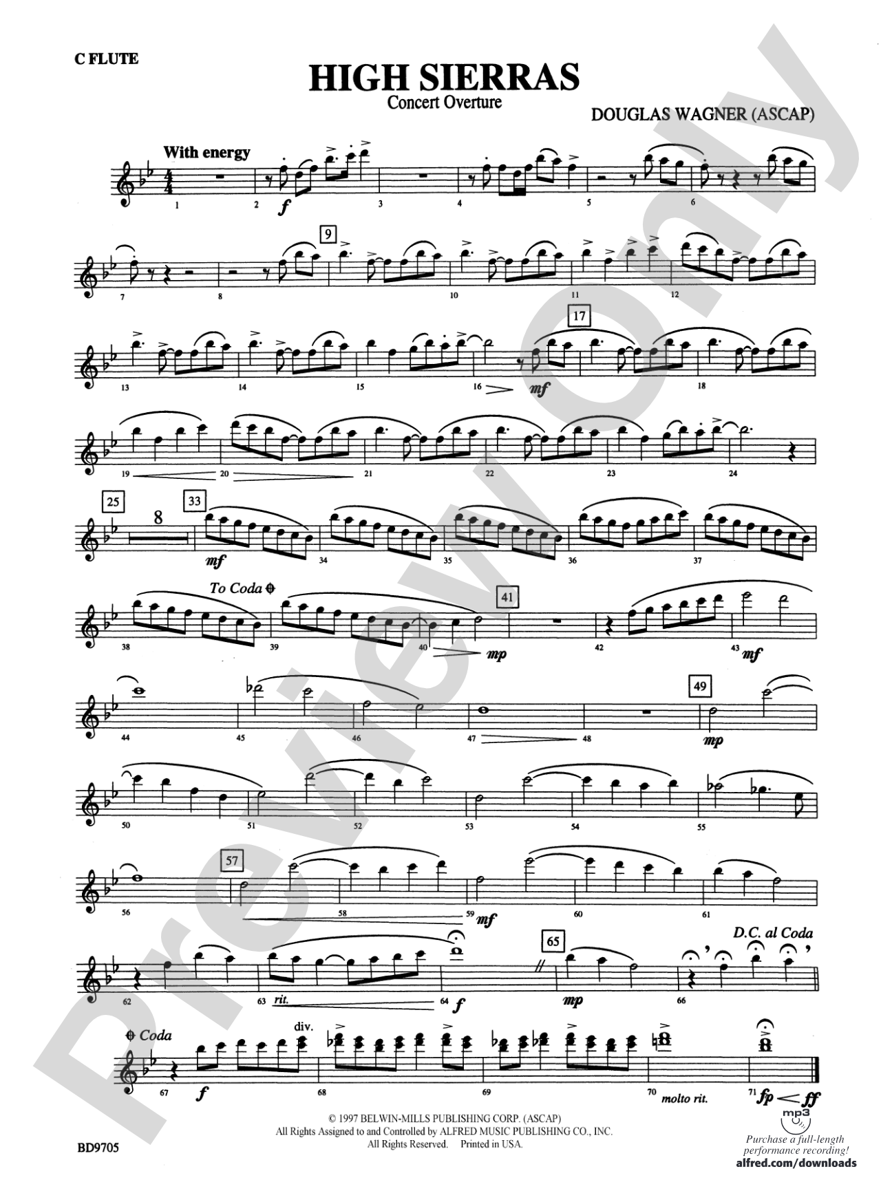 High Sierras: Flute