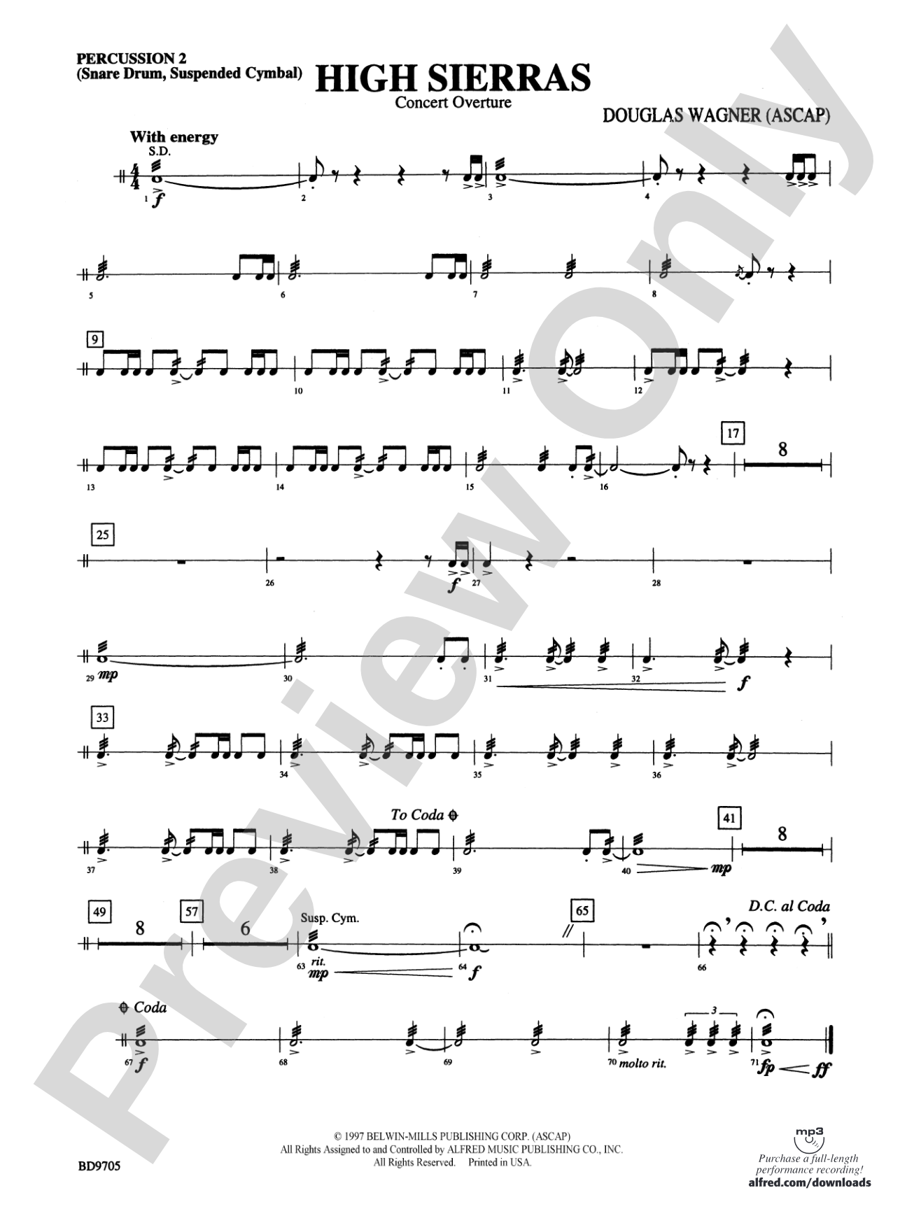 High Sierras: 2nd Percussion