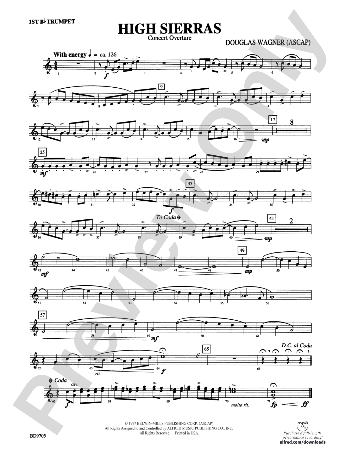 High Sierras: 1st B-flat Trumpet