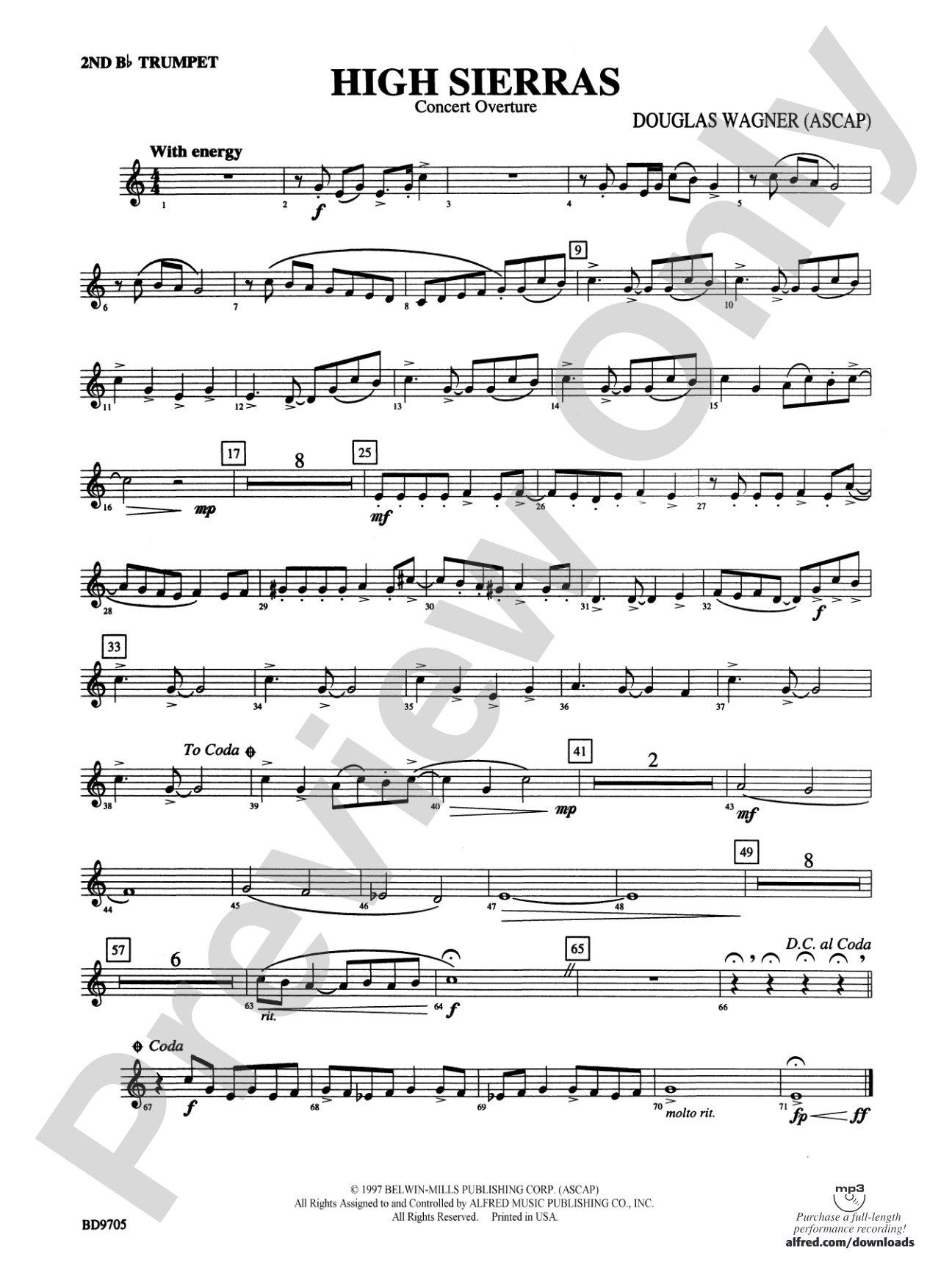 High Sierras: 2nd B-flat Trumpet