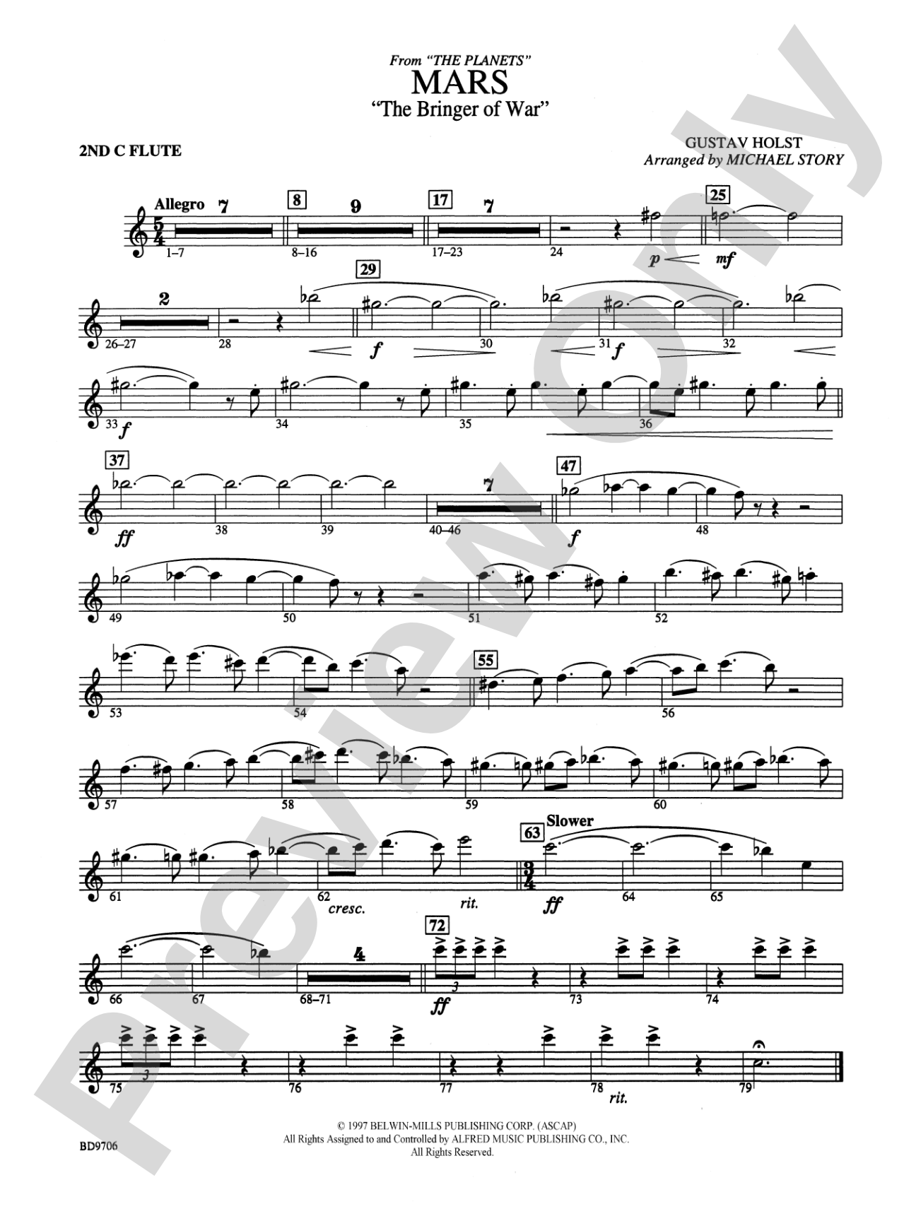 Mars ("The Bringer of War," from The Planets): 2nd Flute