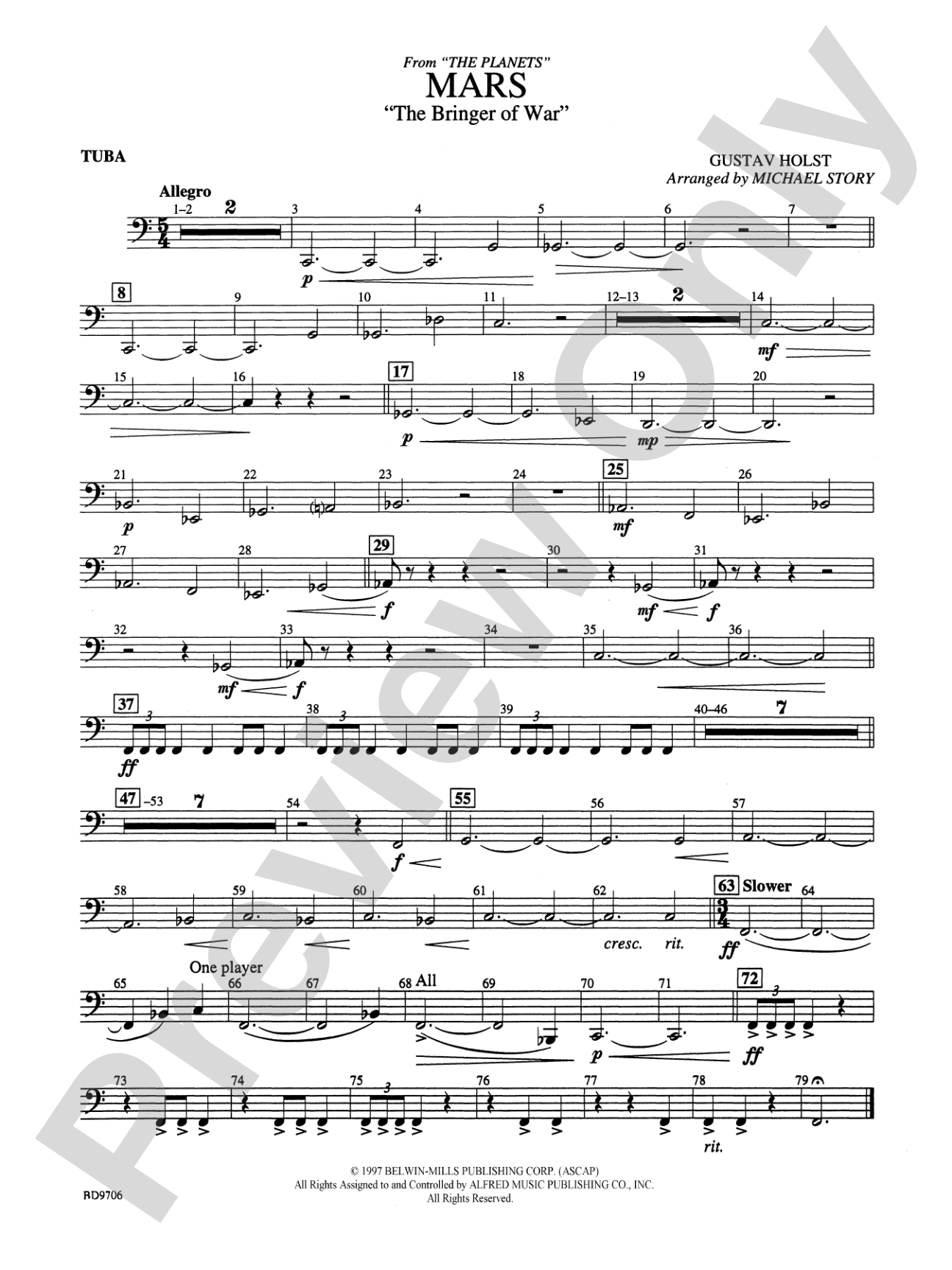 Mars ("The Bringer of War," from The Planets): Tuba