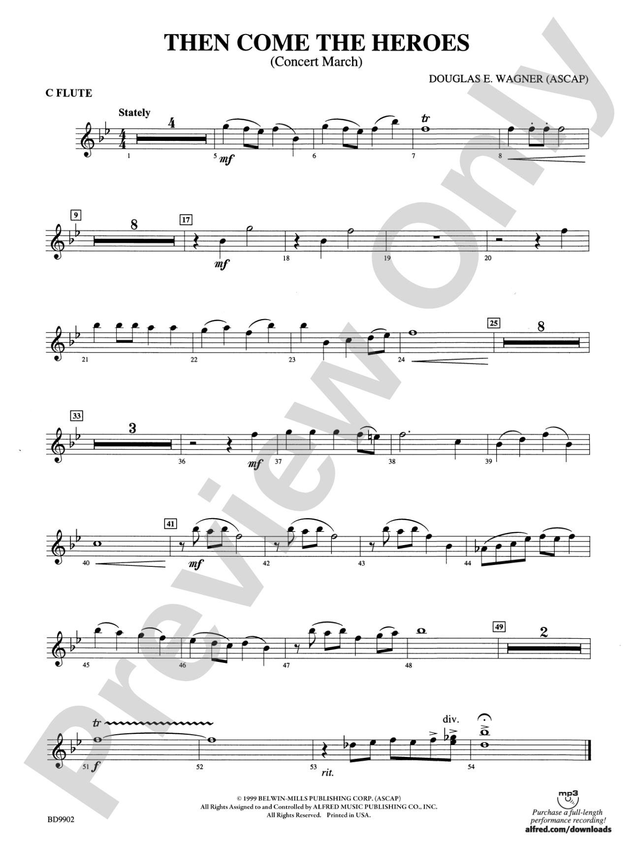 Then Come the Heroes: Flute