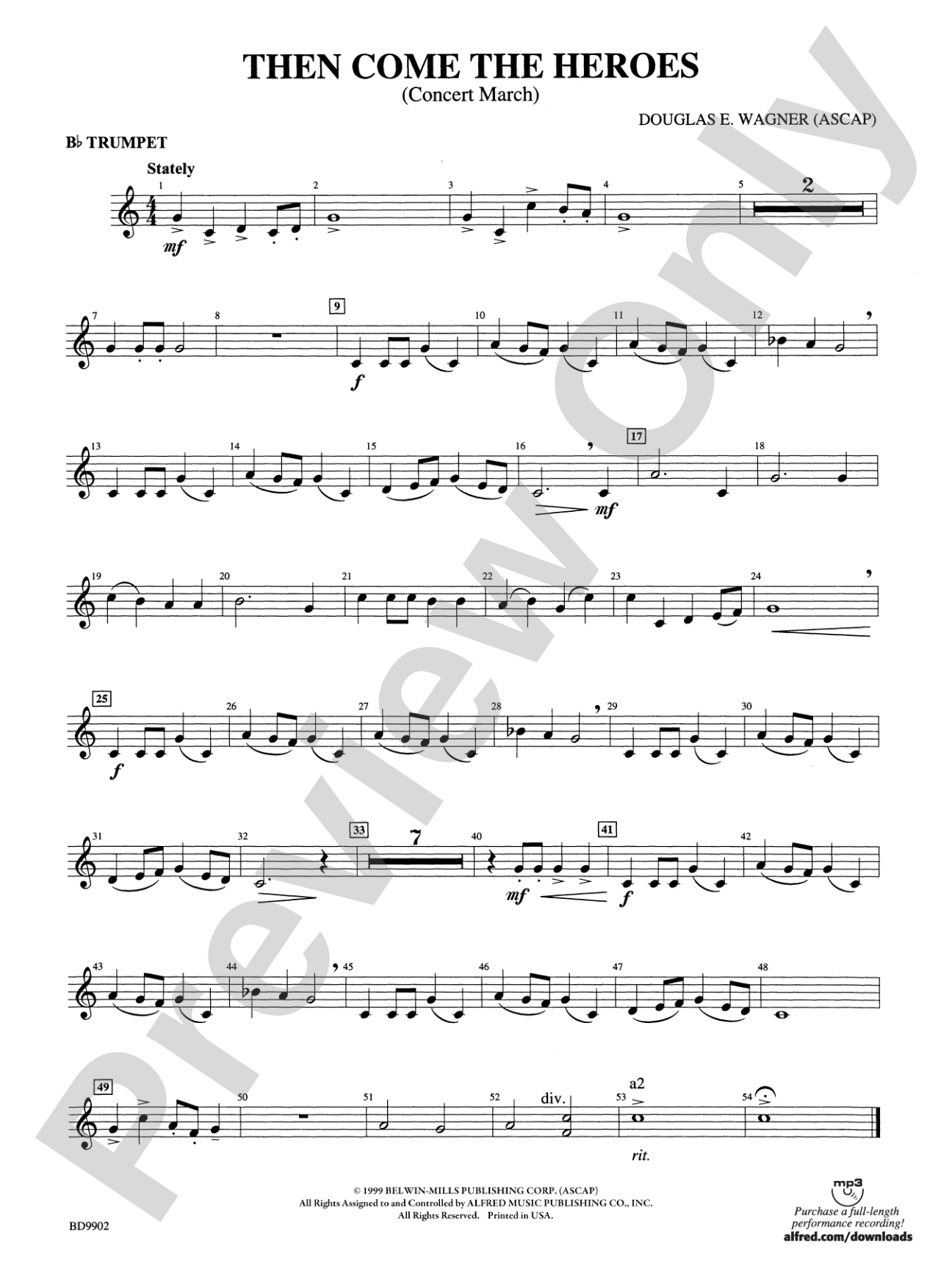 Then Come the Heroes: 1st B-flat Trumpet