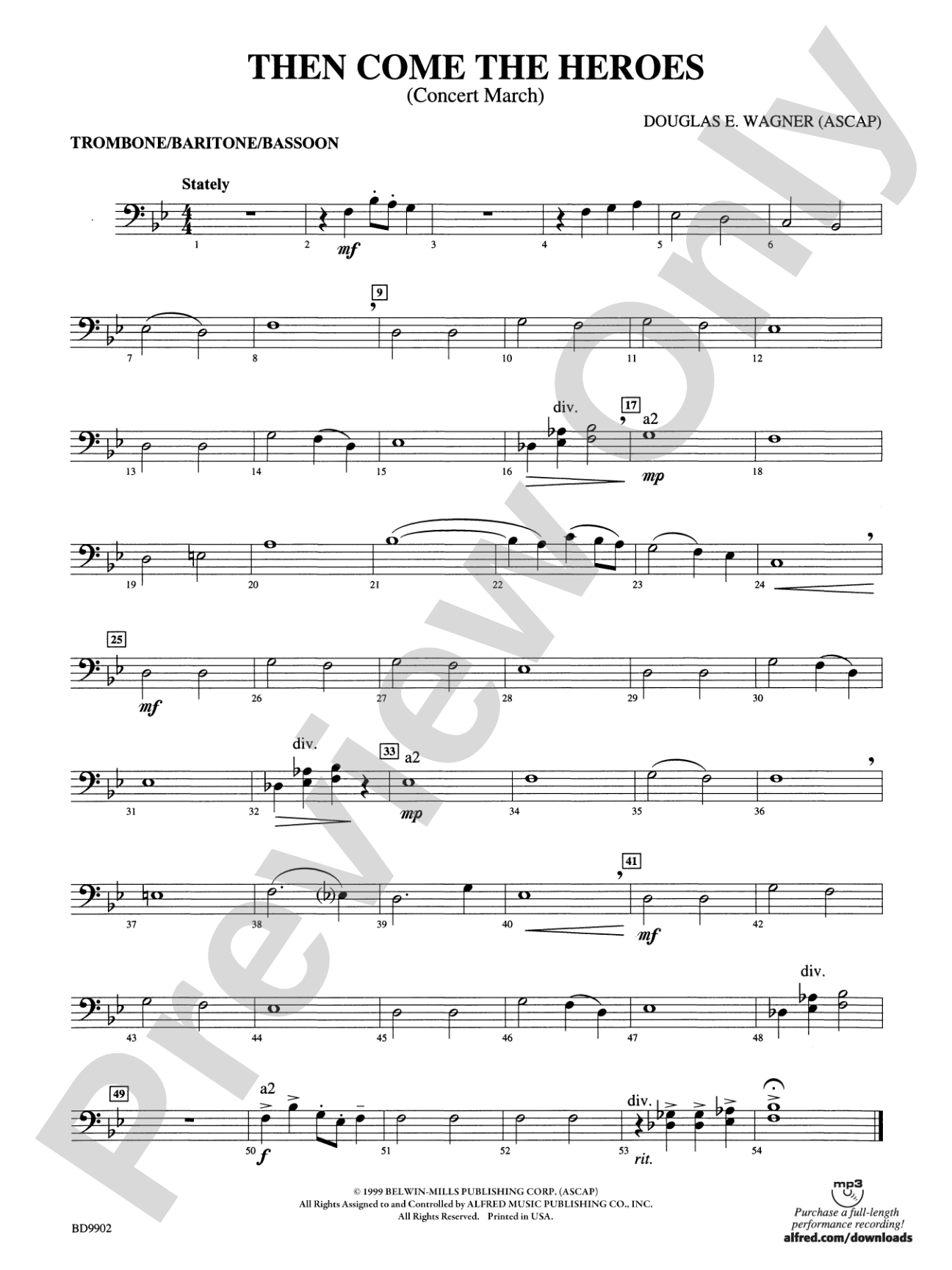 Then Come the Heroes: 1st Trombone