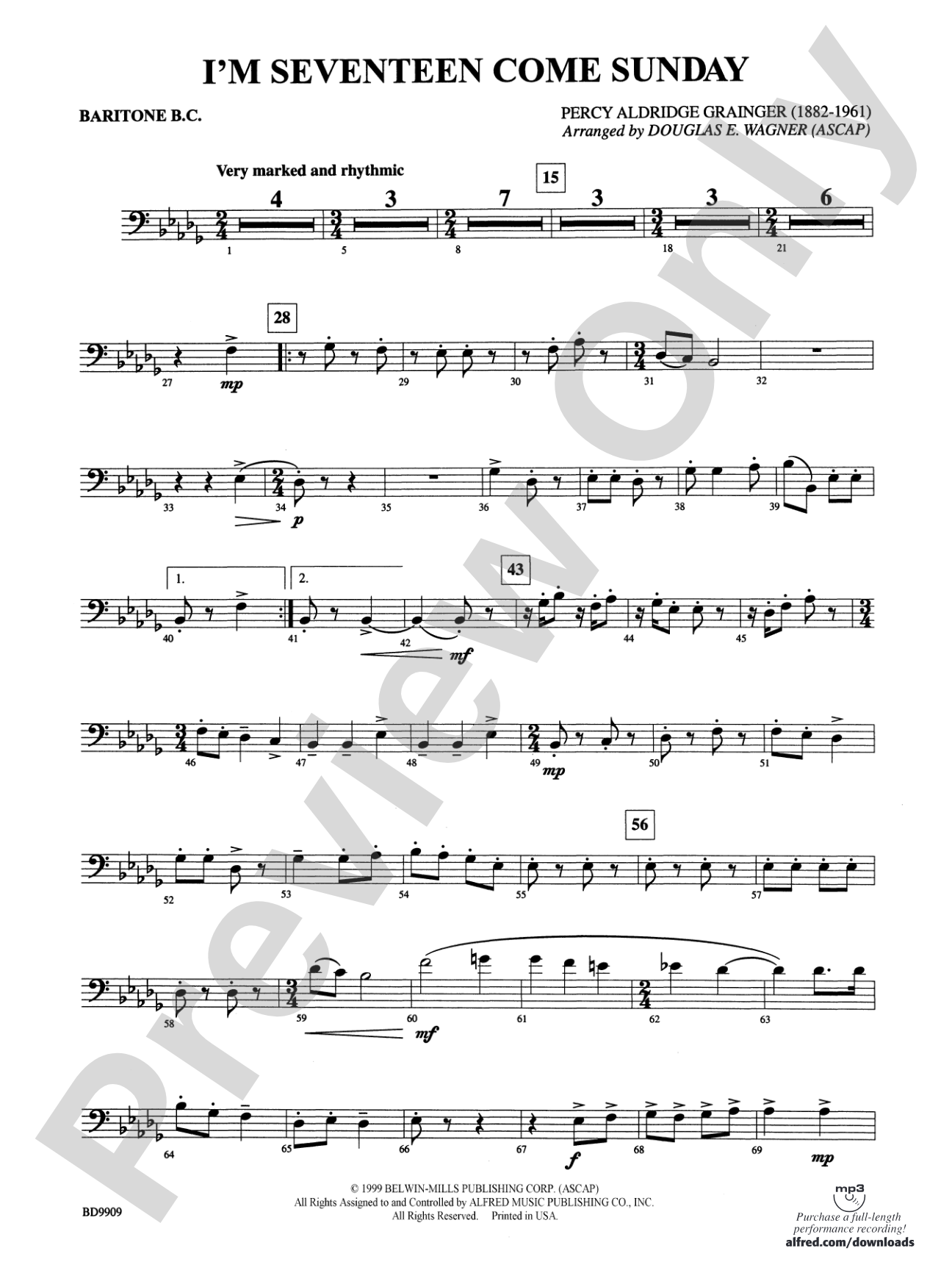 I'm Seventeen Come Sunday: Baritone B.C.