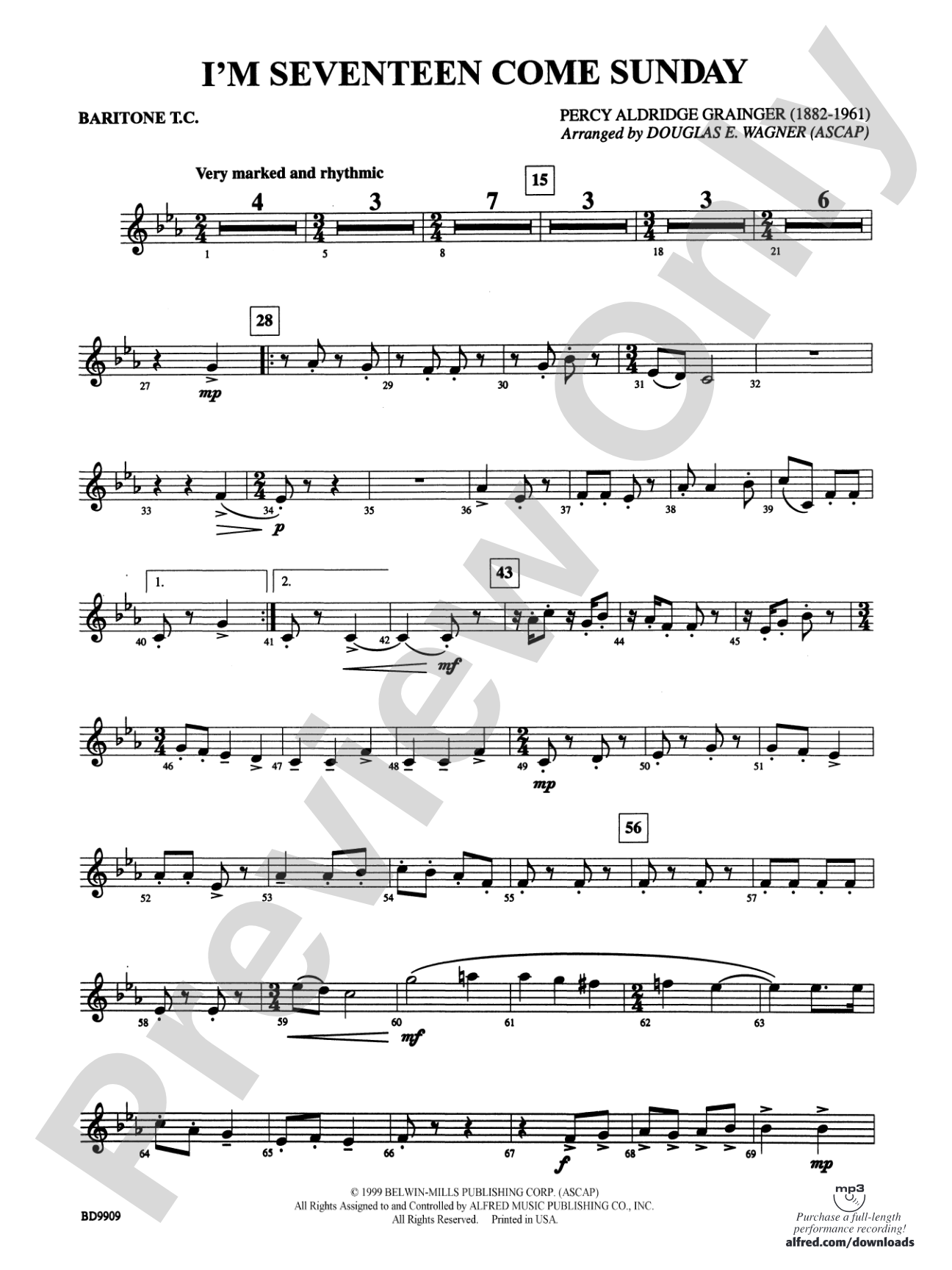 I'm Seventeen Come Sunday: Baritone T.C.