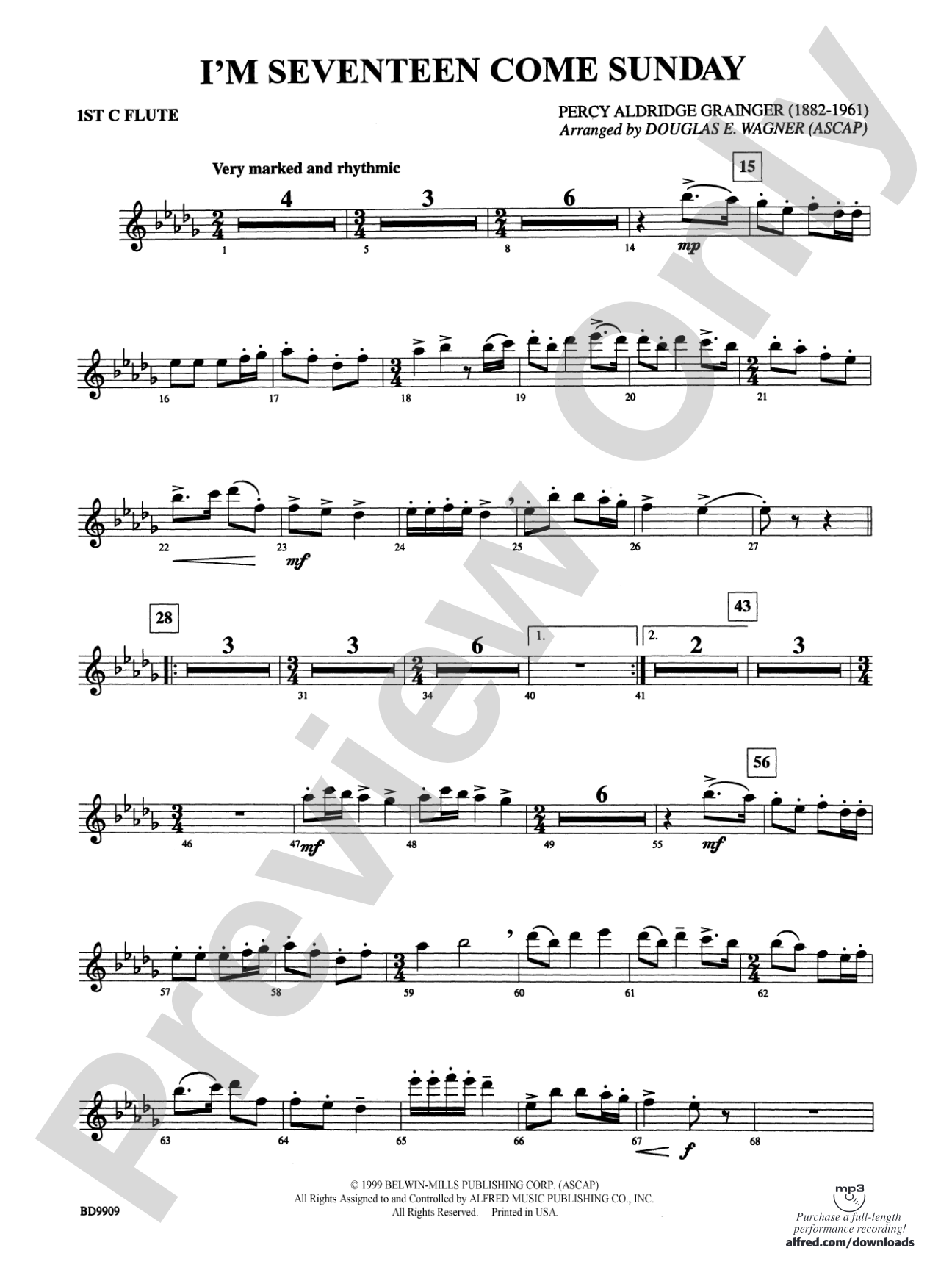 I'm Seventeen Come Sunday: Flute