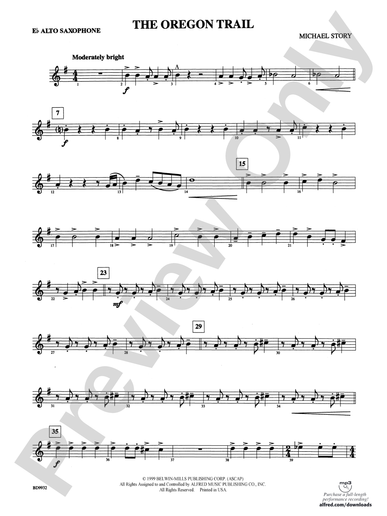 The Oregon Trail: E-flat Alto Saxophone